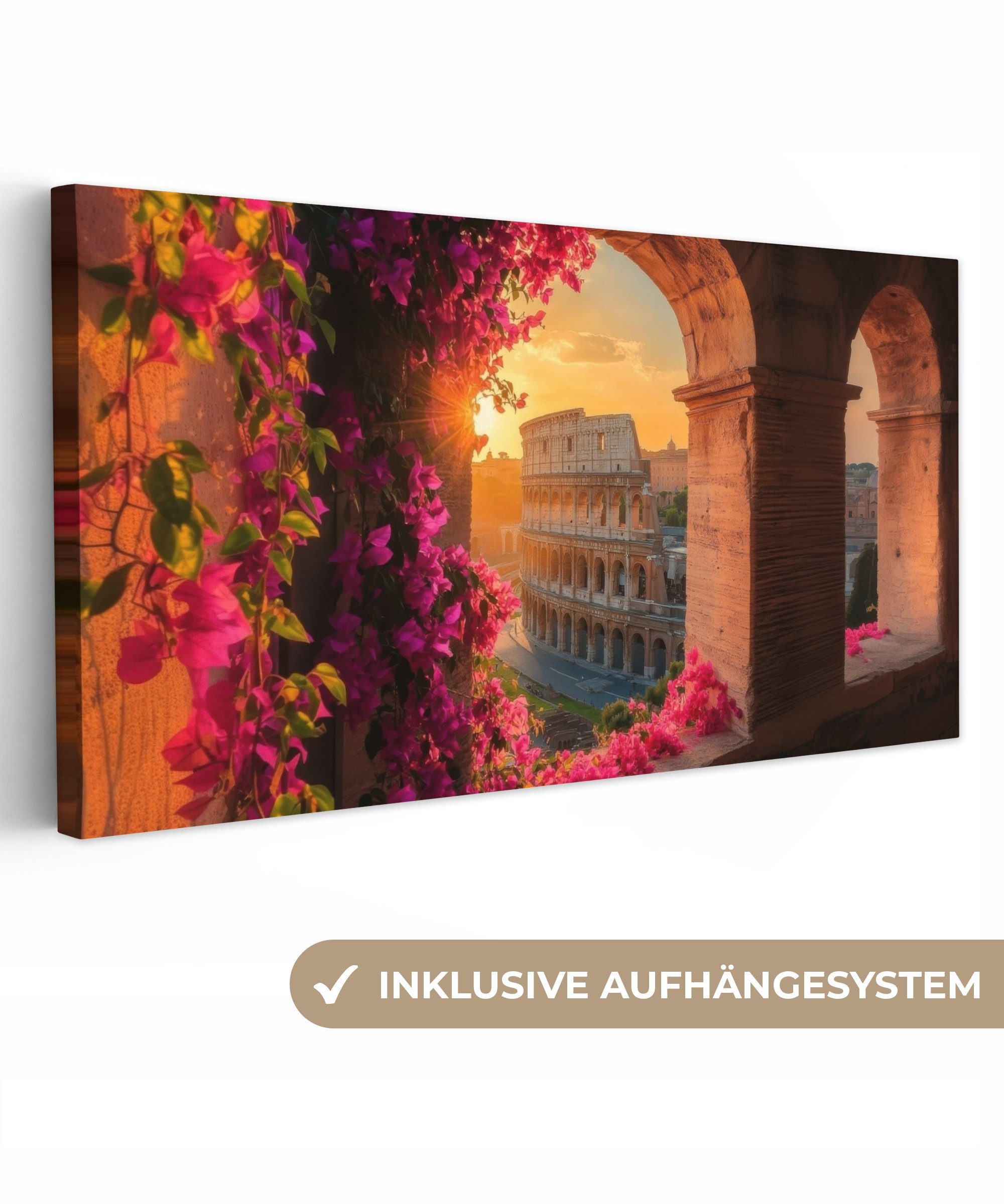OneMillionCanvasses® Leinwandbild Panorama Kolosseum - Rom günstig online kaufen