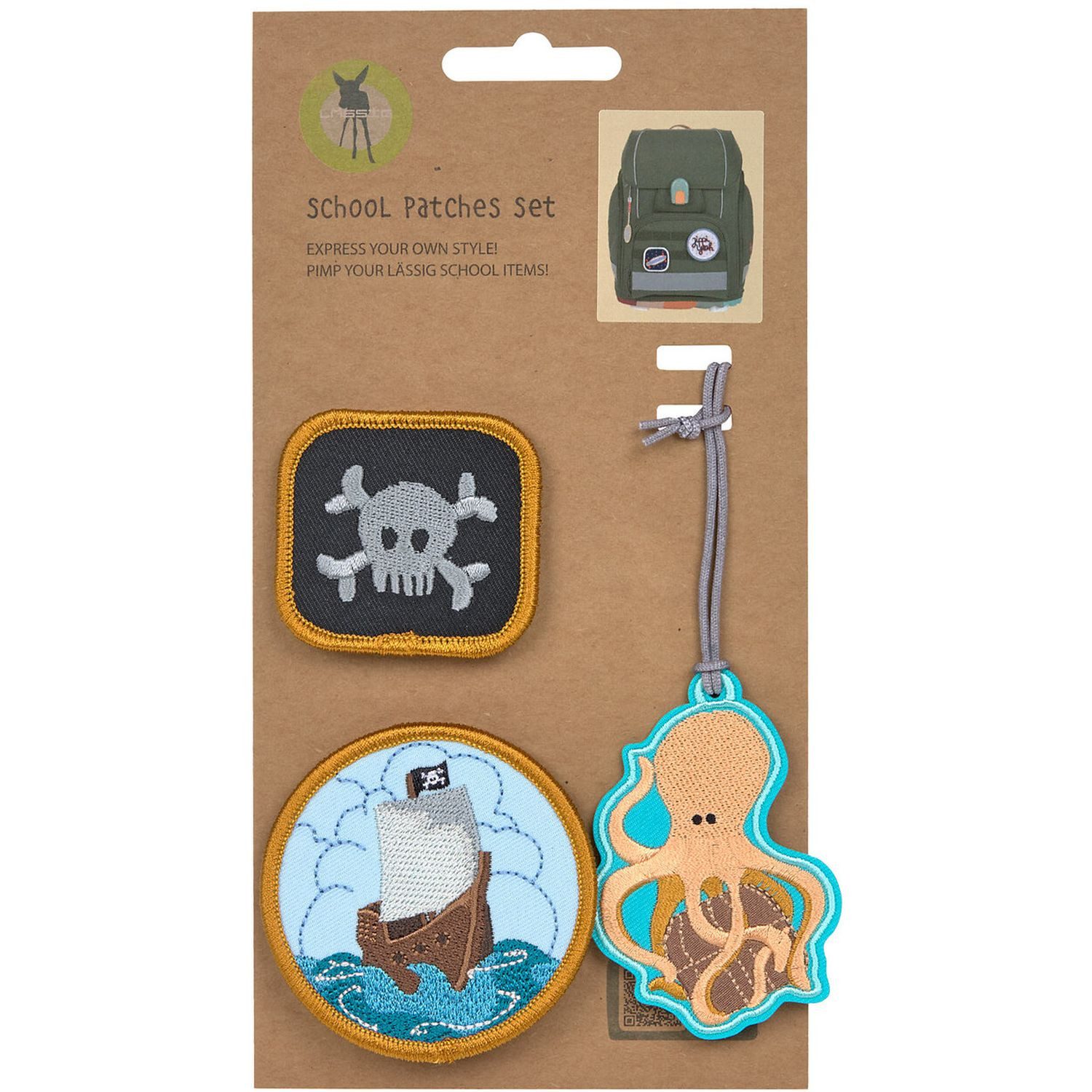 LÄSSIG Aufkleber School Patches Set Pirates