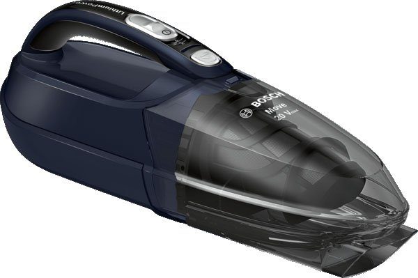 BOSCH Akku-Handstaubsauger BHN20L 20Vmax, hohe Saugkraft, lange Laufzeit, flexible Reinigung, beutellos, ideal für Polster und Auto, leicht, kabellos