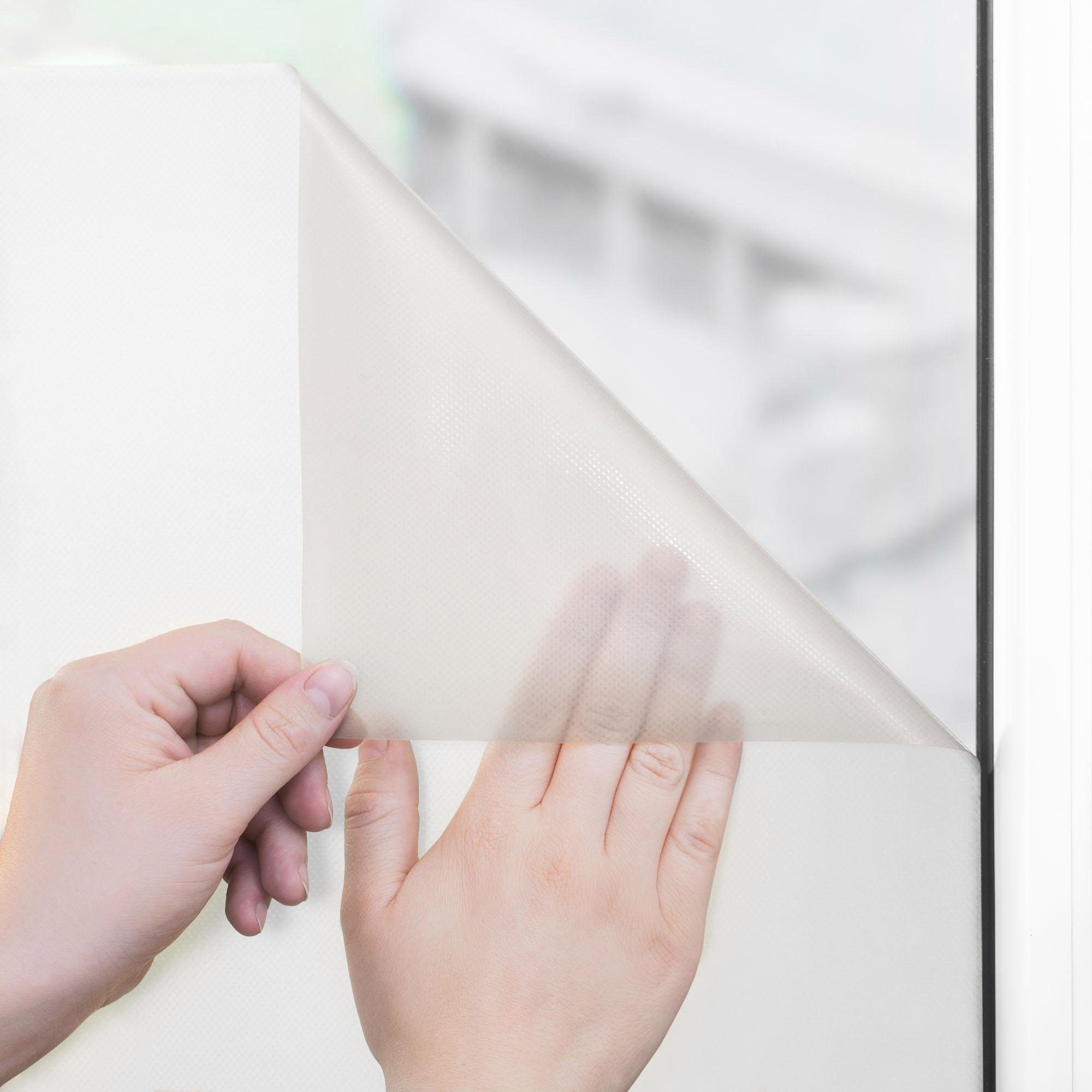 LICHTBLICK ORIGINAL Fensterfolie Stars Schwarz, blickdicht, strukturiert, selbstklebend, Sichtschutz