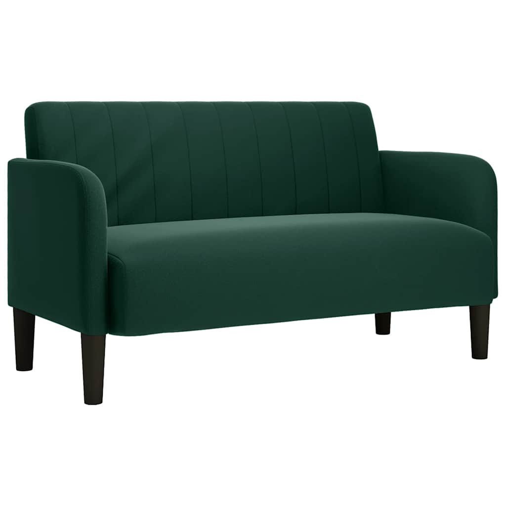 vidaXL Sofa Zweisitzer-Sofa Dunkelgrün 109 cm Samt, 1 Teile