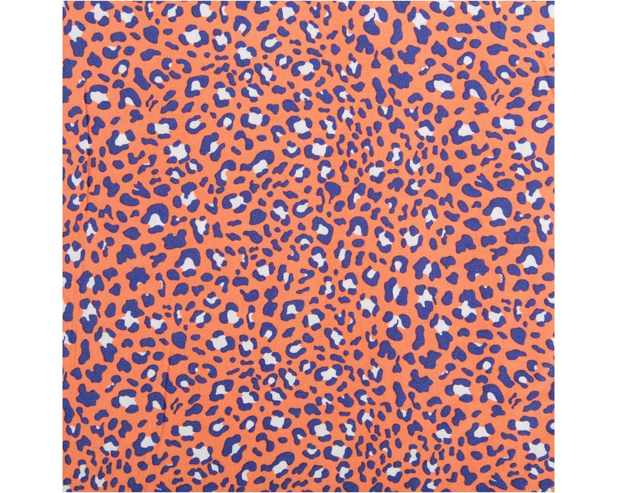 Thumbnail - SCHÖNER LEBEN. Stoff Viskose Stoff Popeline Leo coral 145cm Breite, allergikergeeignet