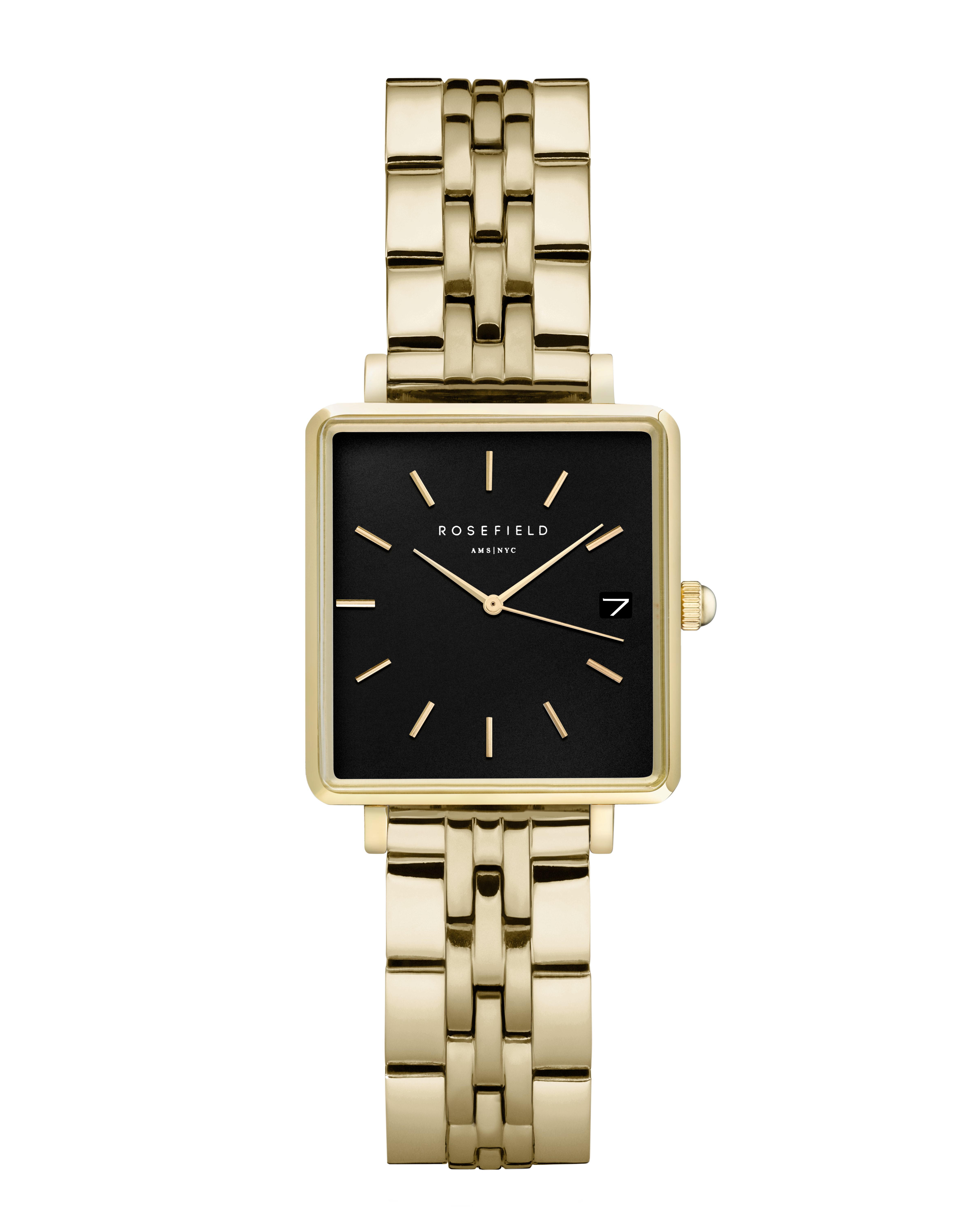 ROSEFIELD Quarzuhr ROSEFIELD Damenuhr Boxy XS 24mm Goldfarben