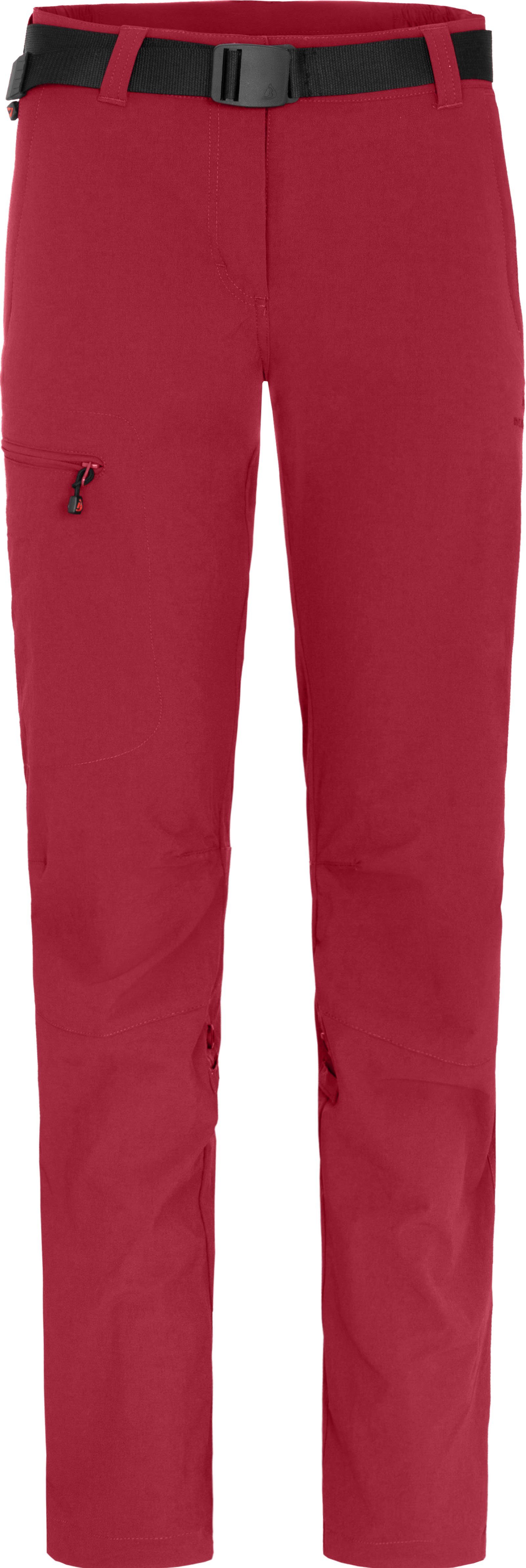 Bergson Outdoorhose HYDRYS Damen Wanderhose, vielseitig, pflegeleicht, Normalgrößen, dunkelrot