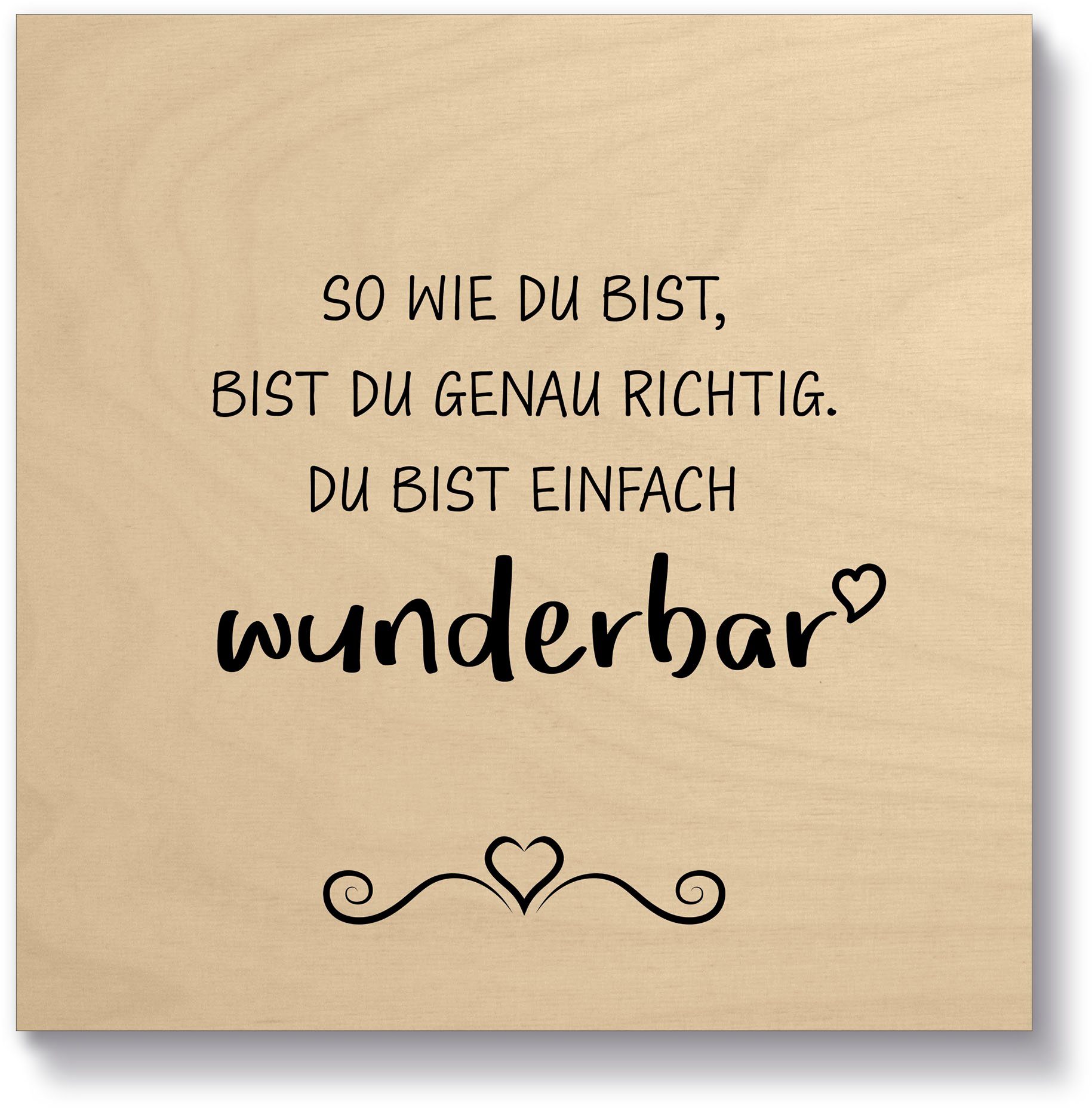 Artland Holzbild Wunderbar, Sprüche & Texte günstig online kaufen
