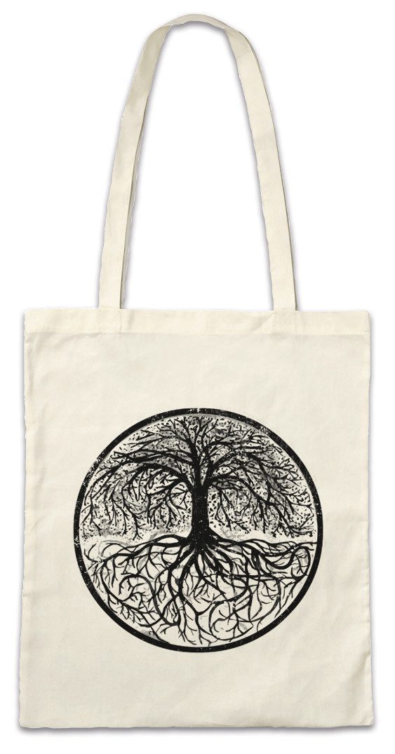 Beuteltasche Yggdrasil Tree Logo II Stofftasche Tree Tyr Celtic Irminsul Of Thor