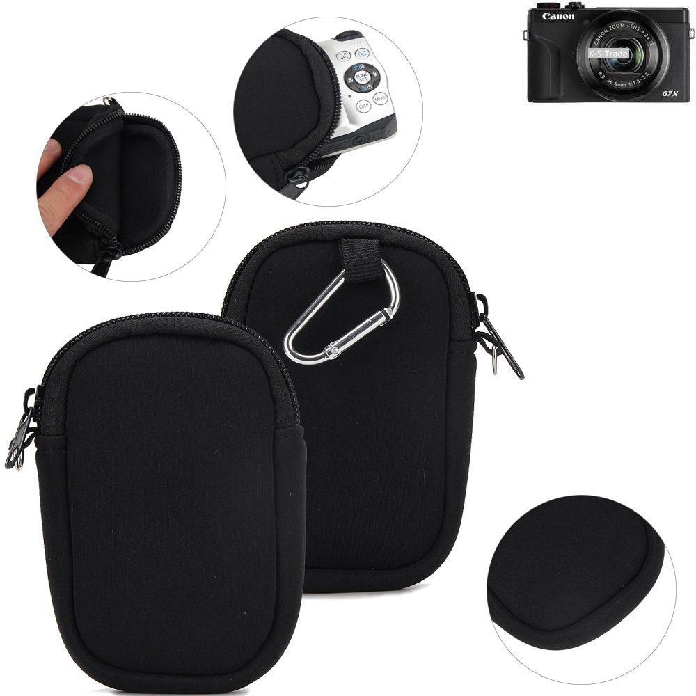 K-S-Trade Kameratasche für Canon PowerShot G7 X Mark III, Kameratasche Schutz-Hülle Kompaktkamera Tasche Travelbag sleeve