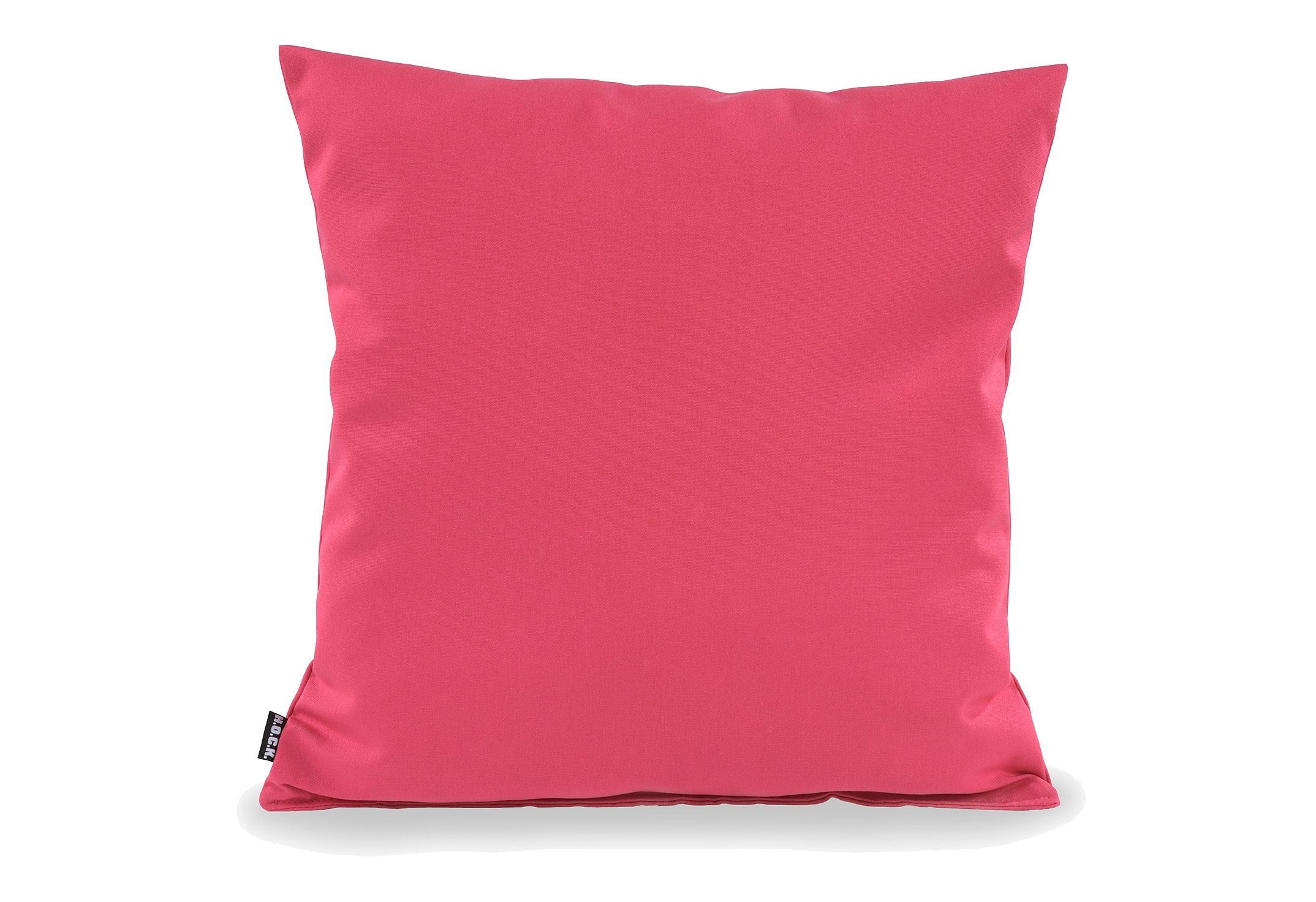 H.O.C.K. Dekokissen Classic Uni, Kissenhülle mit Füllung, 1 Stück, 50/50 cm rosa