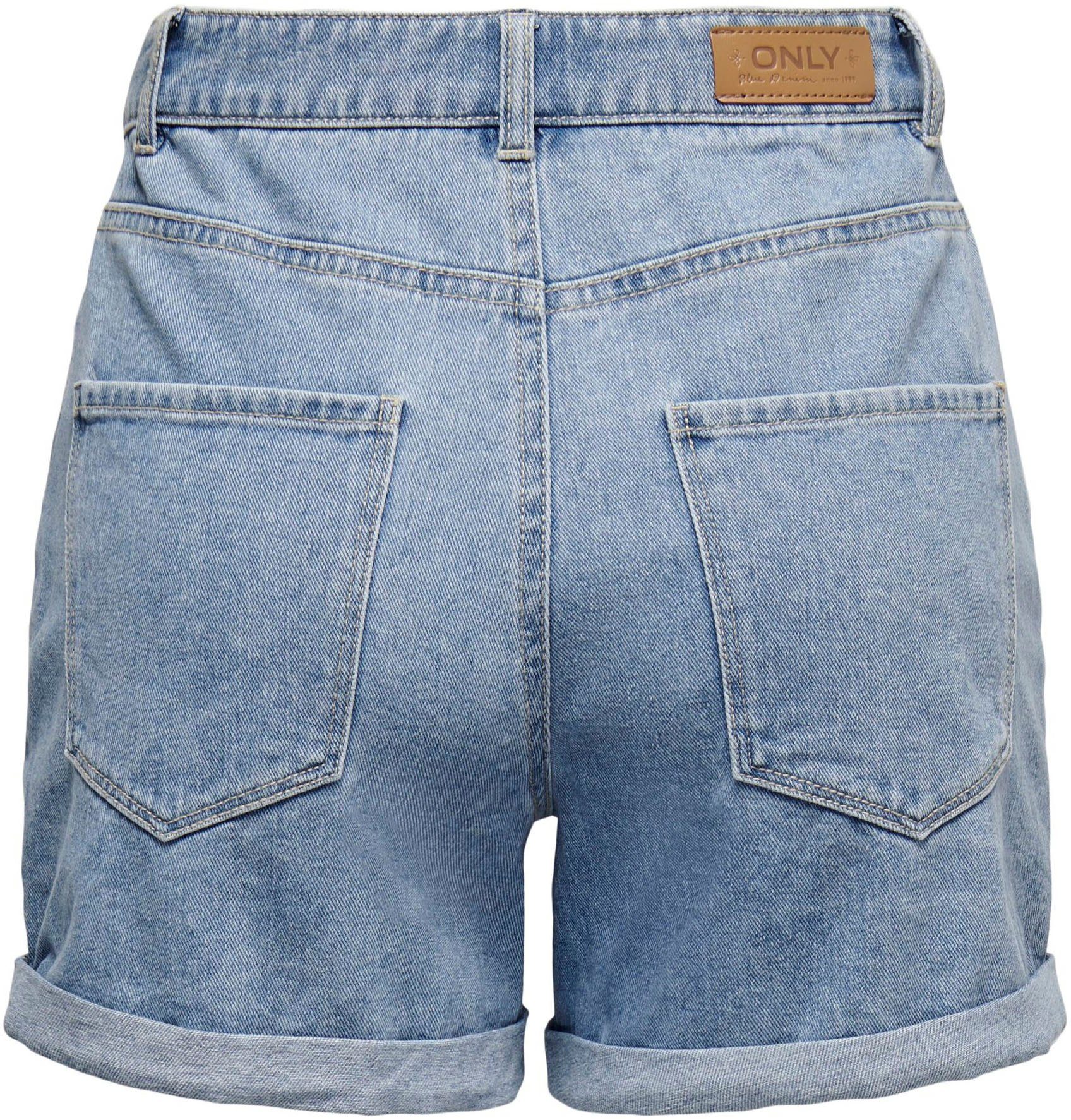 ONLY Jeansshorts ONLVEGA – Jeansshorts mit hohem Bund und Aufschlag Baumwolle, regular fit, High Waist