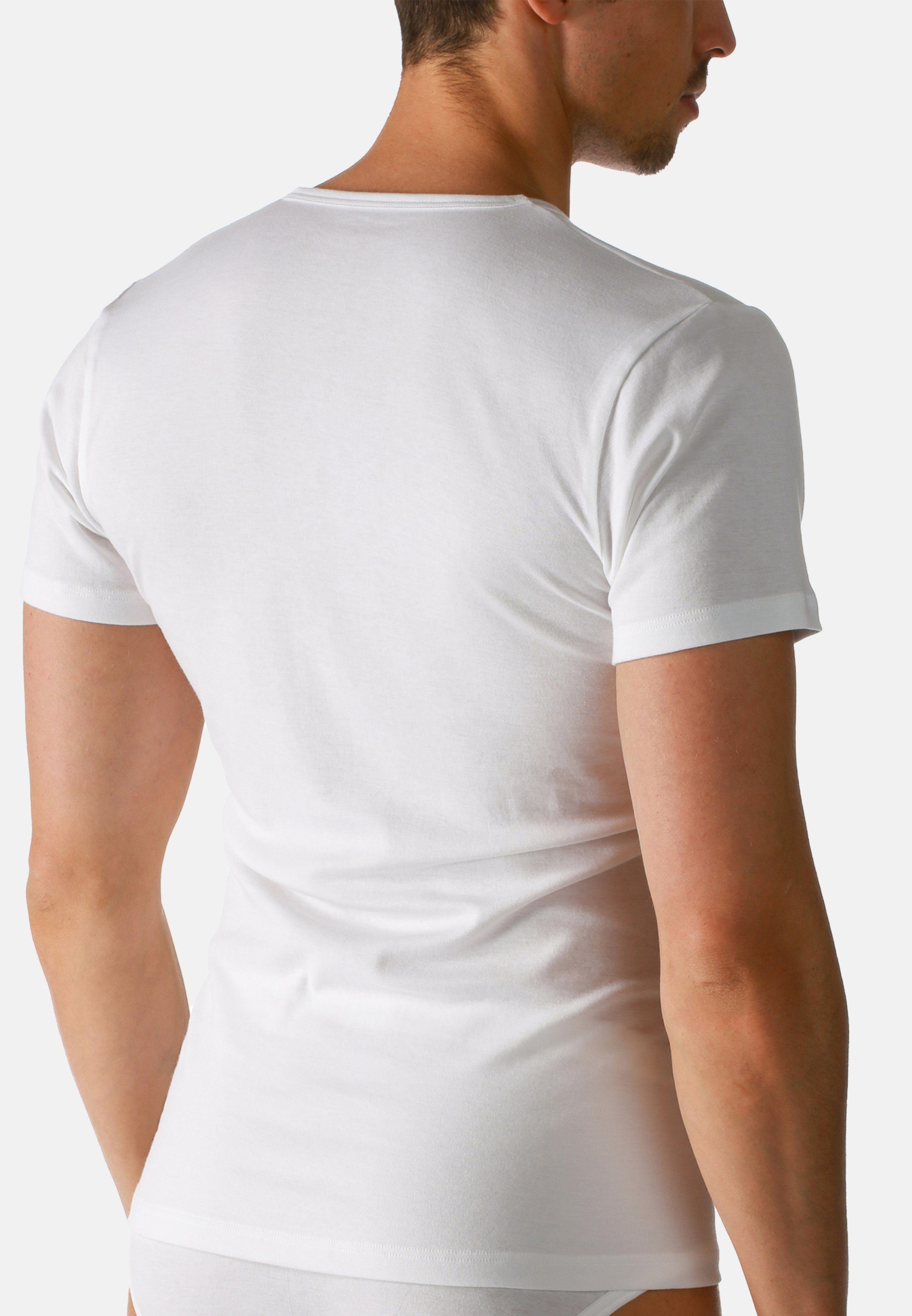 Pack Kurzarm - auftragende Shirt Noblesse - 2-St) Mey 2er Unterhemd Unterhemd / Ohne Baumwolle (Spar-Set, Nähte