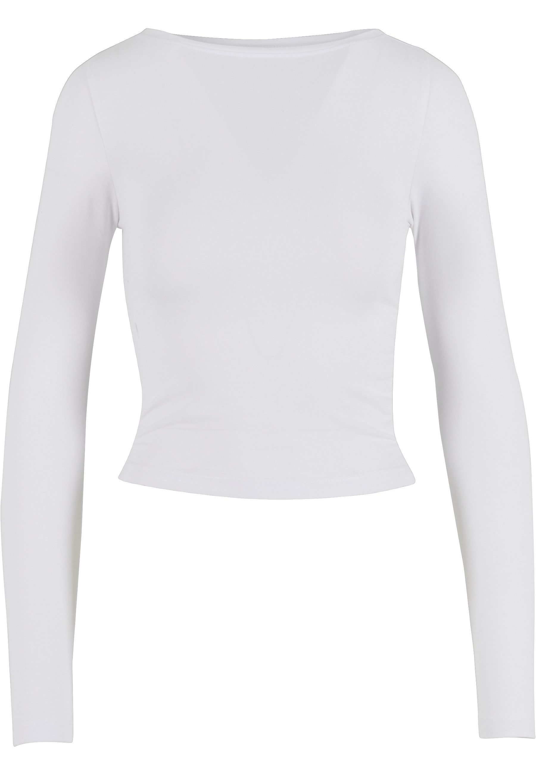 URBAN CLASSICS Longsleeve Urban Classics Ladies Ruffled Super Slim Longsleeve (1-tlg)