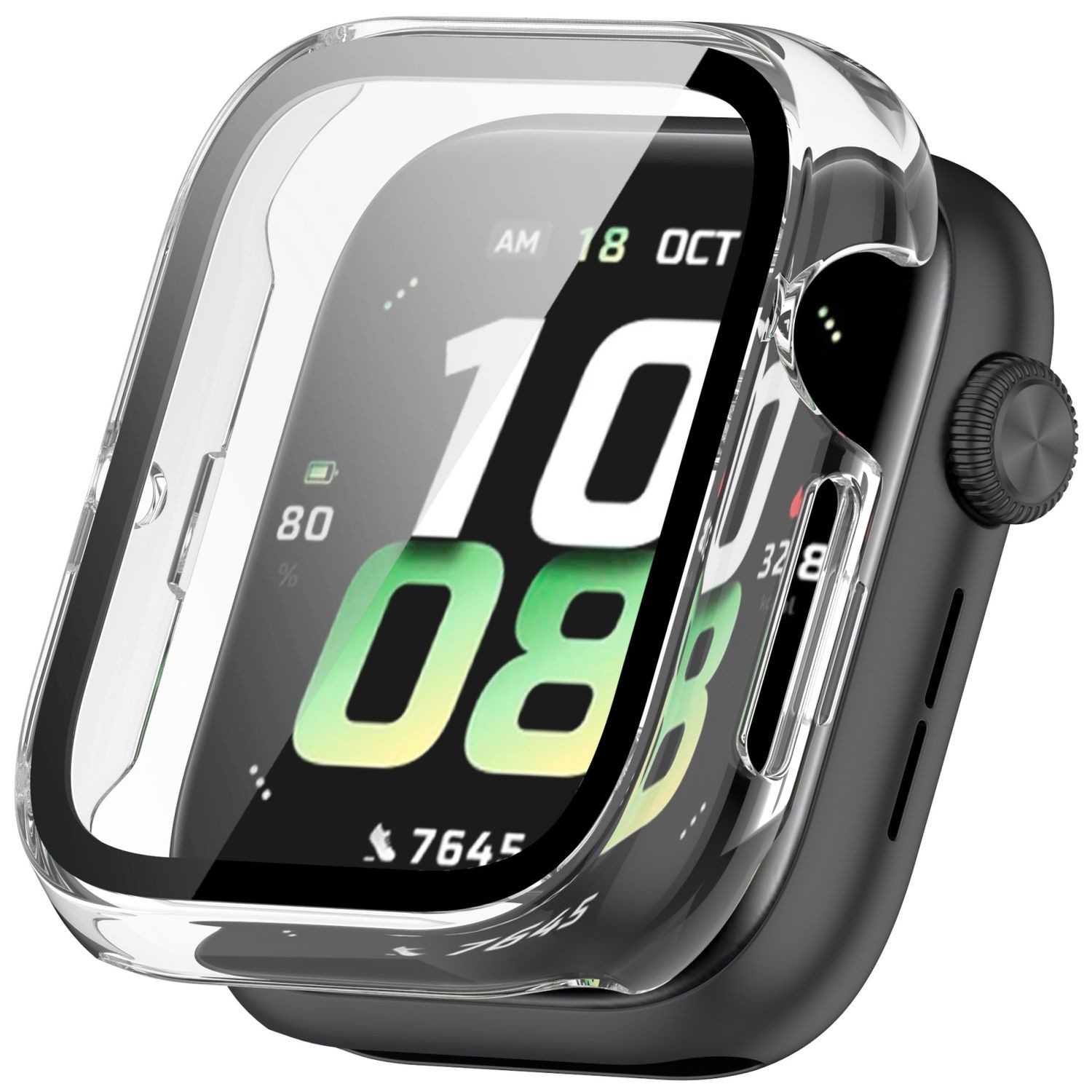 Wigento Smartwatch-Hülle Für Honor Watch 5 Kunststoff PC Smart Hülle + H9 Hart Glas Transparent, Schutzhülle aus PC + Hart Glas für Rundumschutz