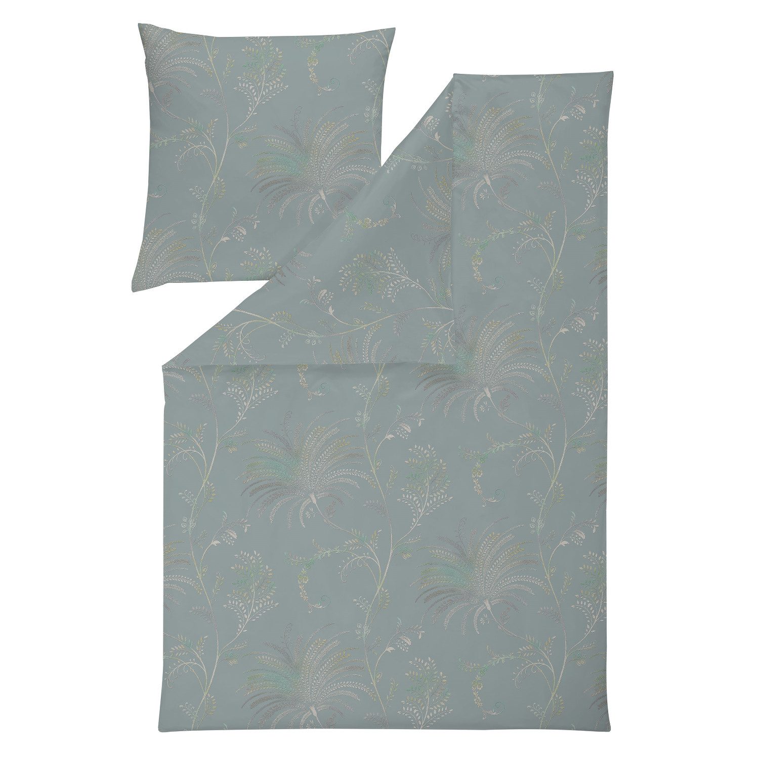 Estella Постельное белье Estella Interlock Jersey Постельное белье Cecilia 6989-640 Azur Blau 135x200, Interlock Jersey, 2 teilig, absolut bügelfrei