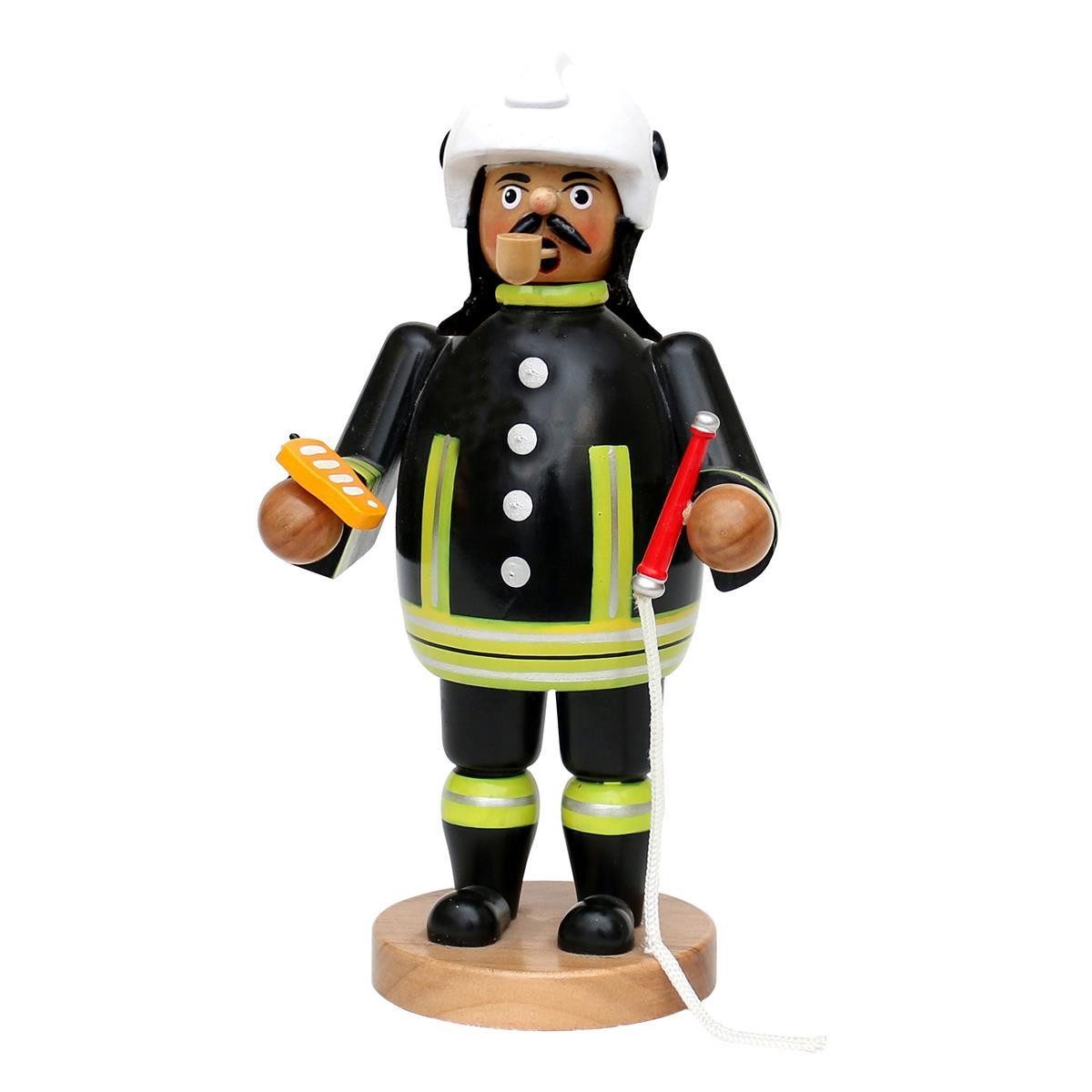 Dekohelden24 Räuchermännchen Holz Räuchermann / Räuchermännchen als Feuerwehr, L / B / H: 12 x 9,5 x 22 cm.