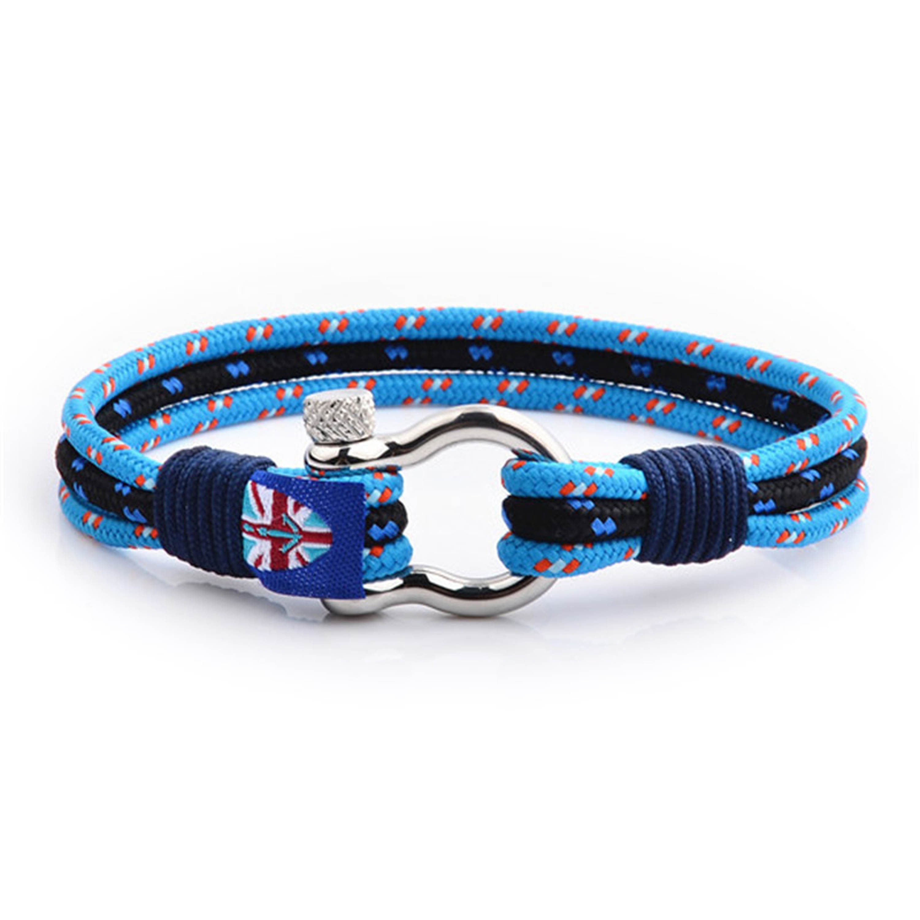 UNIQAL.de Armband maritimes Segeltau „SAILOR“ – Nautic Style mit Schäkelverschluss (Edelstahl, Segeltau, Casual nautics style, leicht, robust, wasserfest), handgefertigt