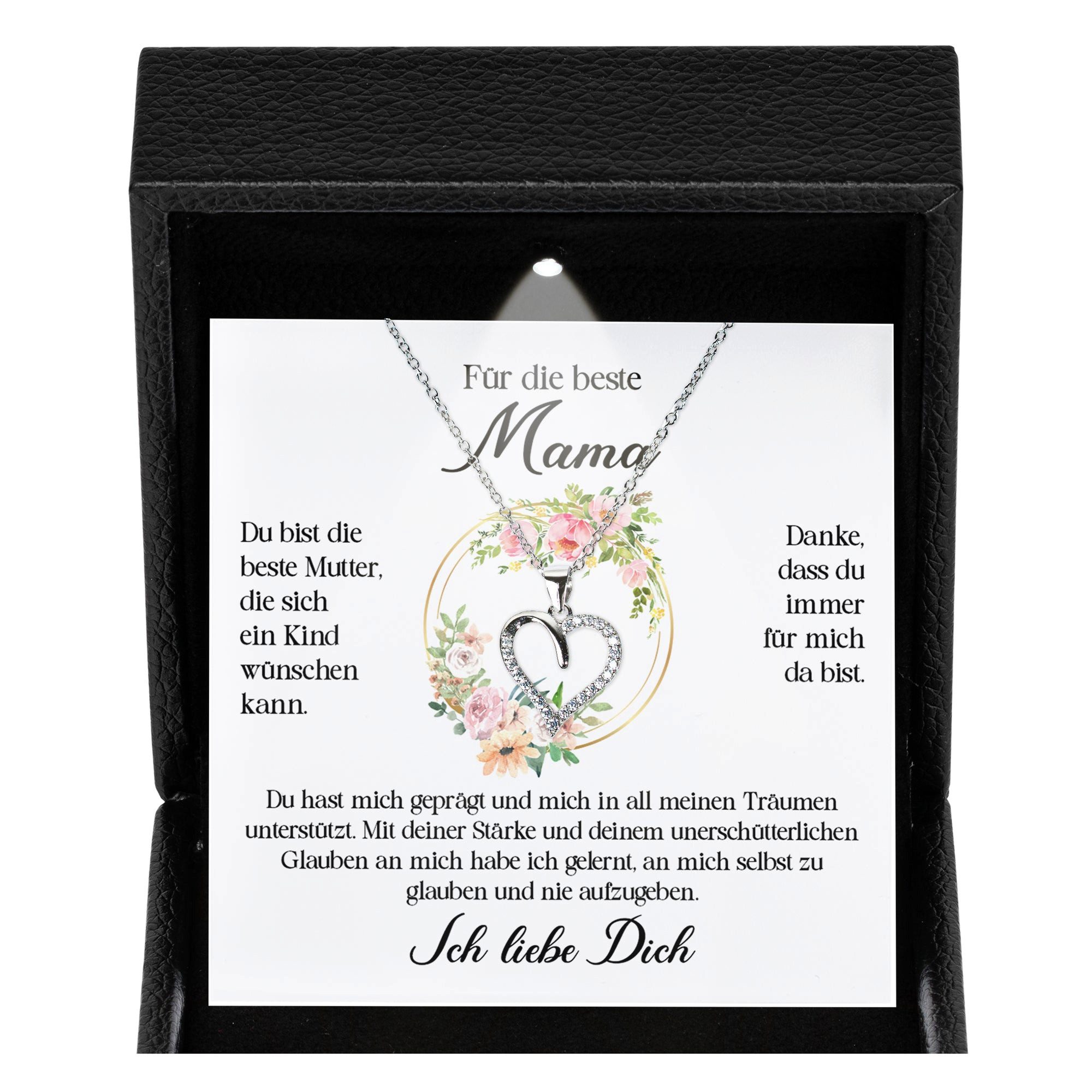 Valentinstagsgeschenk 22Feels Schmuckset Beste Mama Geschenk Kette Muttertag Frauen Schmuck Geburtstag Damen (Geschenkset), Silber 925/000, Geschenkse