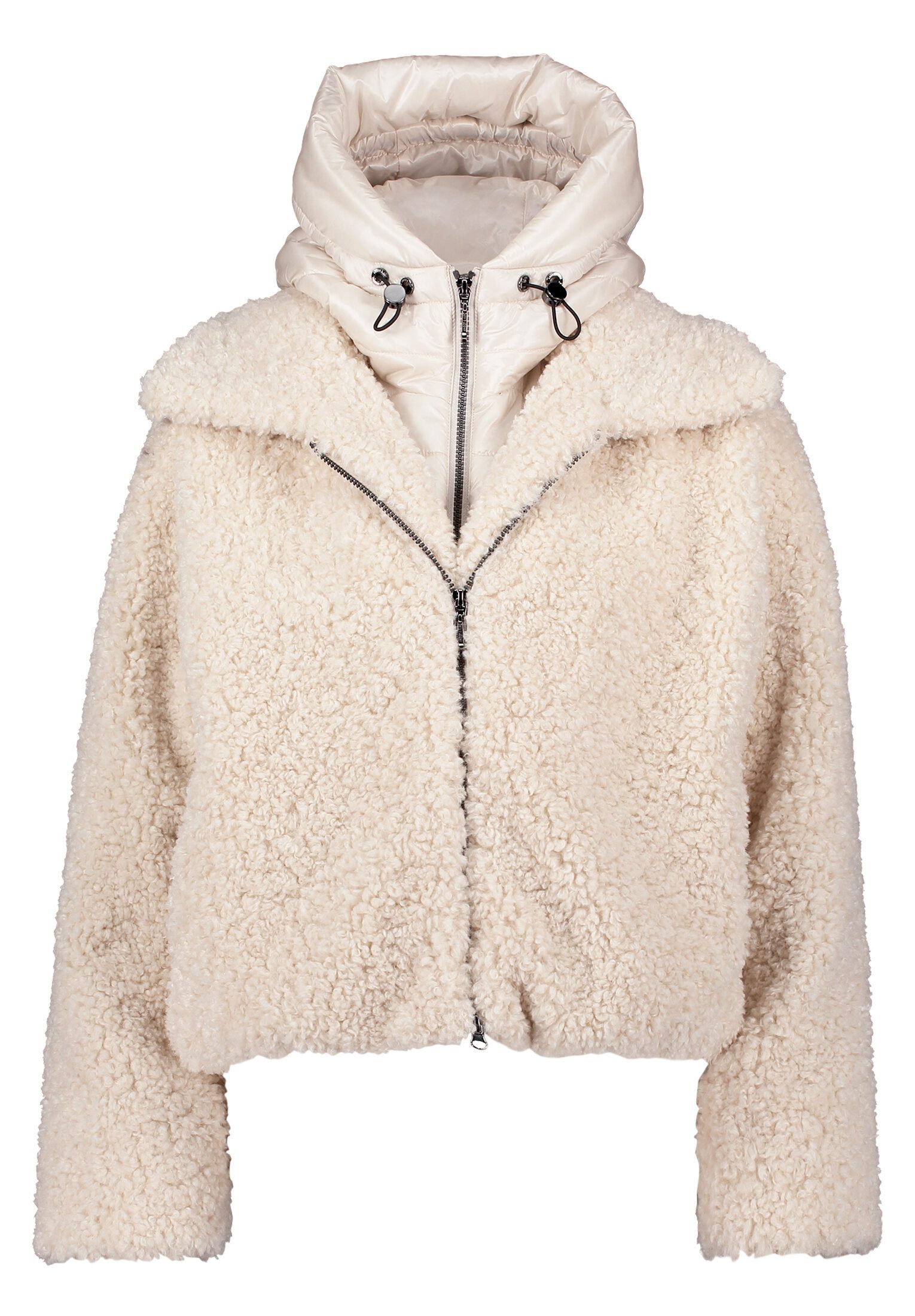 Amber & June Plüschjacke Damen mit abnehmbarem Westenteil