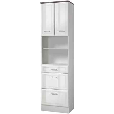 HELD MÖBEL Hochschrank Neapel Breite 50 cm, mit Hochglanzfronten und eleganter Fräsung