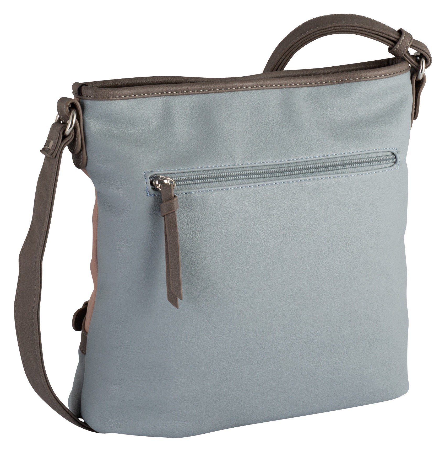 TOM TAILOR Hobo Juna, aus soft genarbtem ledrigen Material mit glänzenden Metall-Accessoires