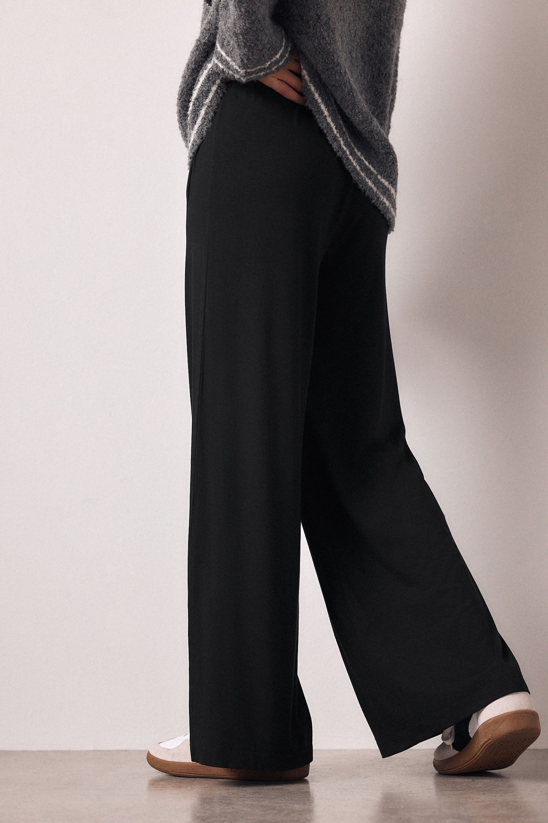 Next Jogginghose Jersey-Jogginghose mit weitem Bein (1-tlg)