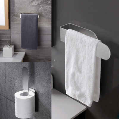 CALIYO Handtuchstange Handtuchhalter Bad Ohne Bohren Handtuchhalterung 23CM/37CM, Edelstahl Gebürstet Selbstklebend Handtuchstange für Badezimmer