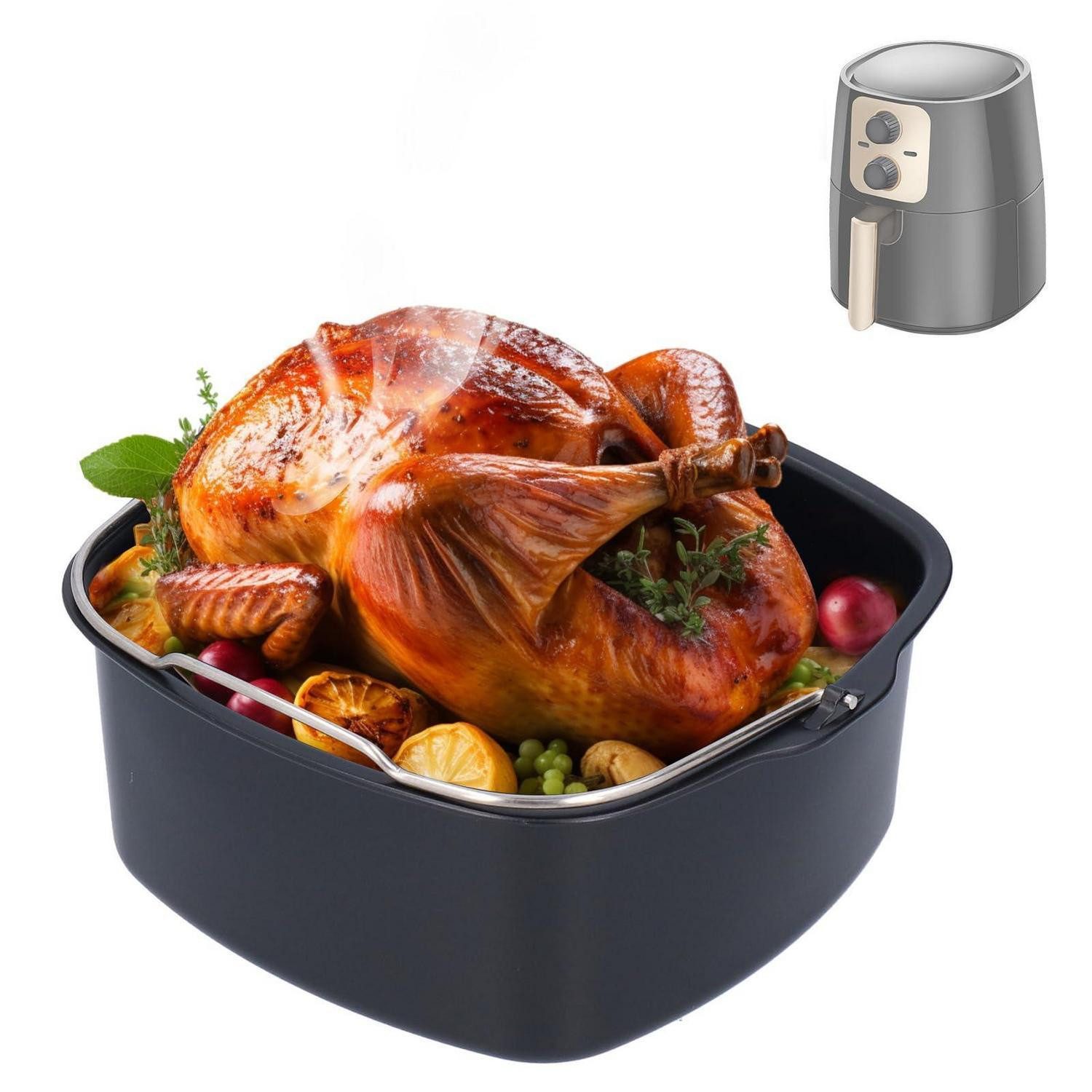 LuxusKollektion Airfryer-Toasthalter Air Fryer Backform Eisen antihaft 18cm, Metall, (1-St)