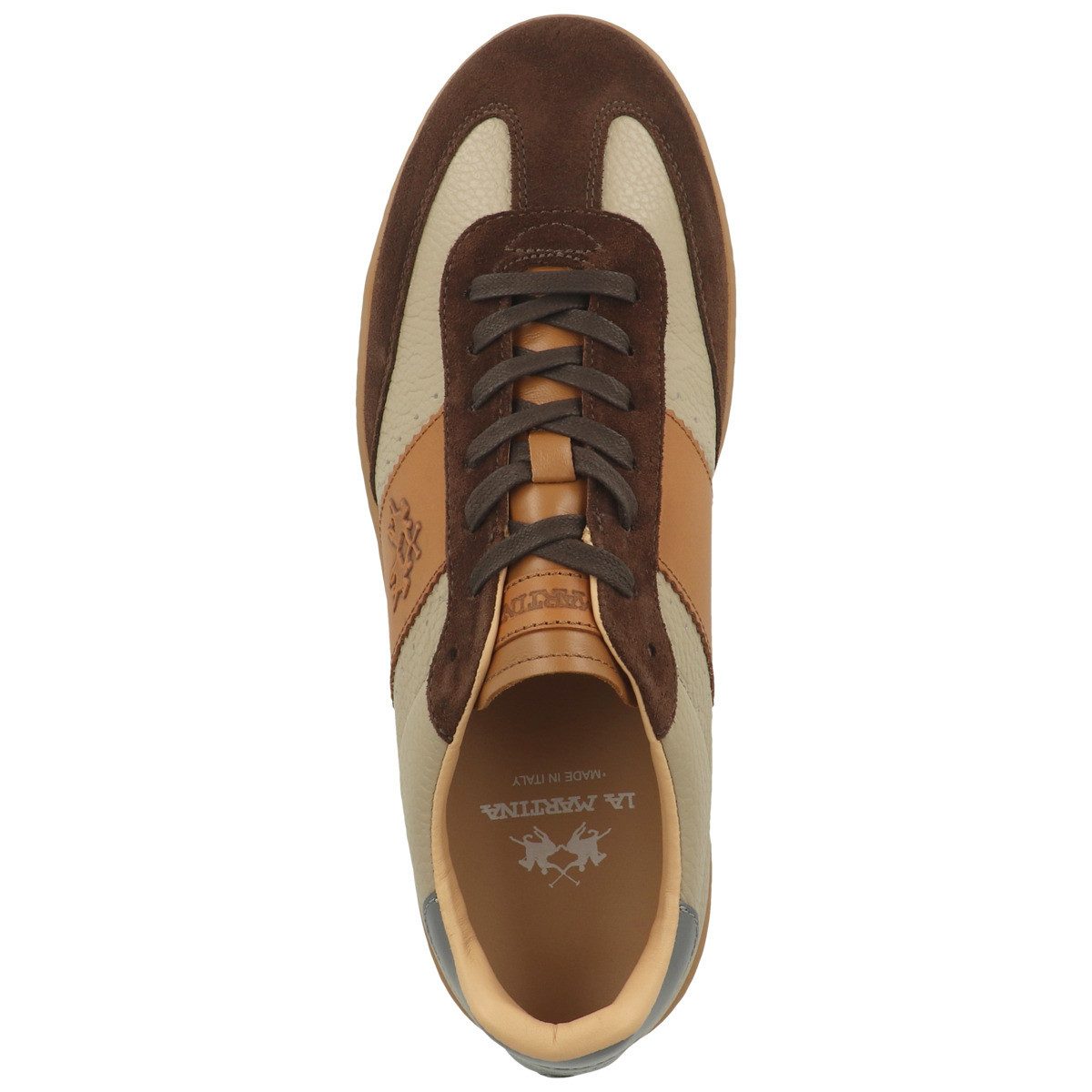 La Martina LFM262 Herren Sneaker Turnschuhe, Sportschuhe, Freizeitschuhe, Halbschuhe, Schnürschuhe