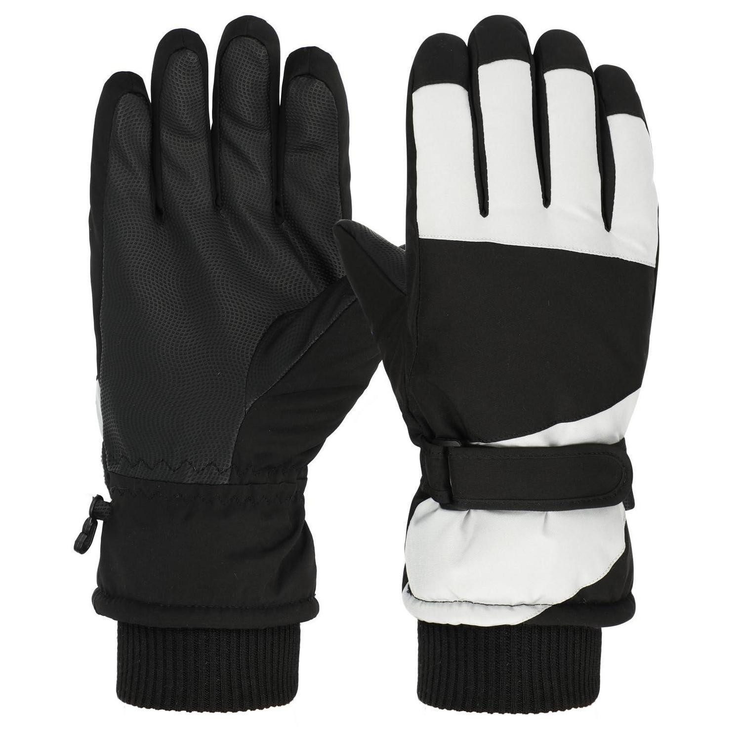 LuxusKollektion Skihandschuhe Skihandschuhe Kinder warm wasserdicht plüsch gefüttert schwarz (1-St)