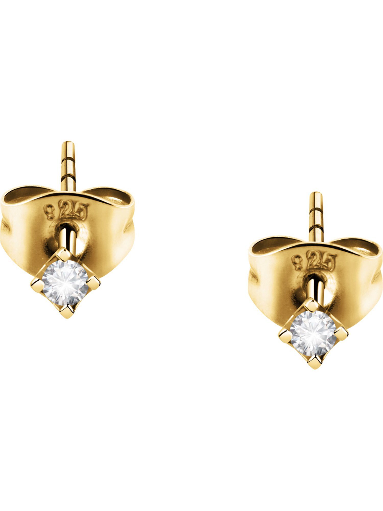 CHRIST Paar Ohrstecker CHRIST Damen-Ohrstecker 375er Gelbgold Diamant