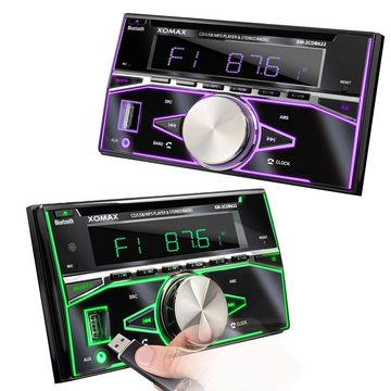 XOMAX Autoradio mit CD Player, Bluetooth Freisprecheinrichtung 2 DIN Autoradio