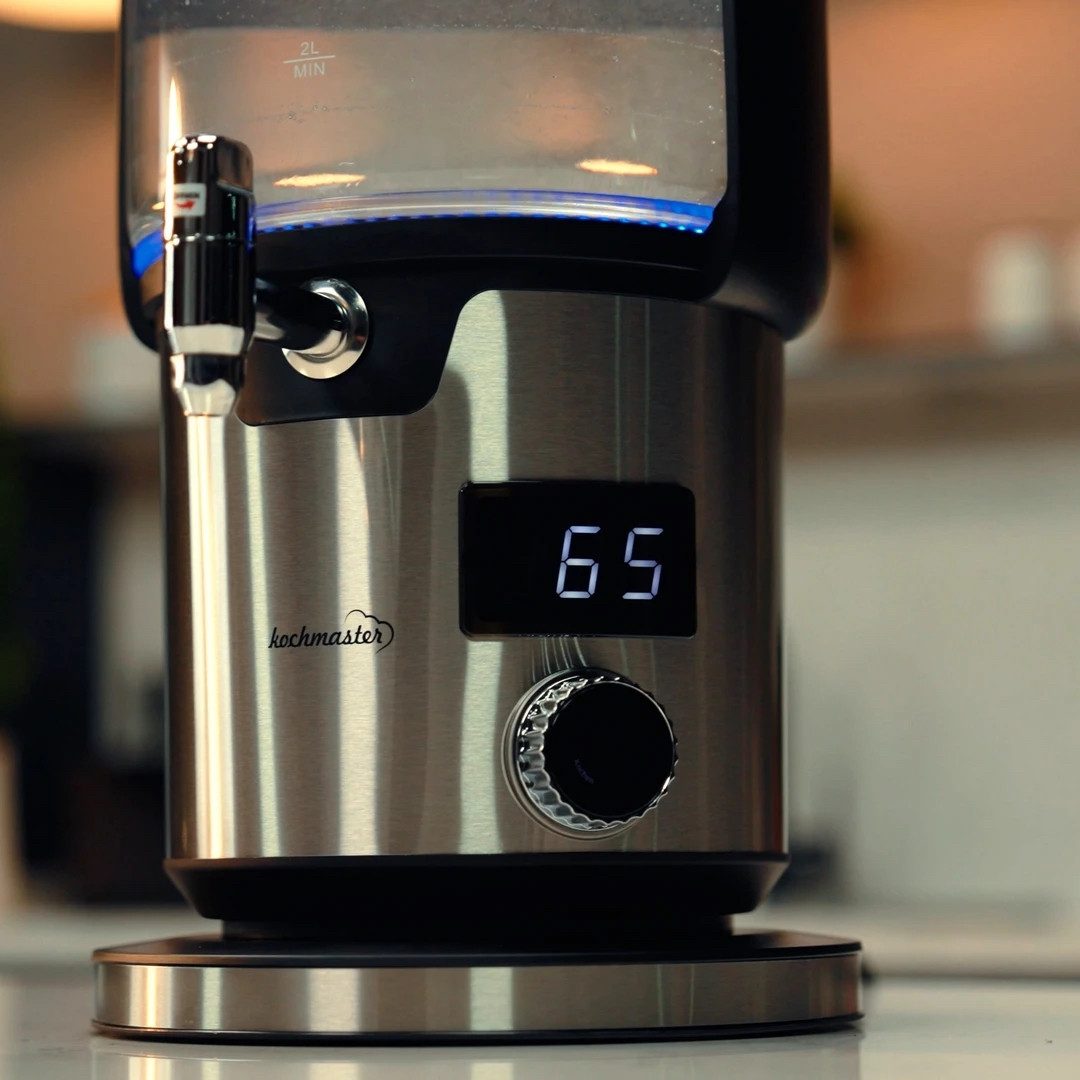 kochmaster Samowar KOCHMASTER Aura Elektrischer Samowar aus Glas, 2000 W