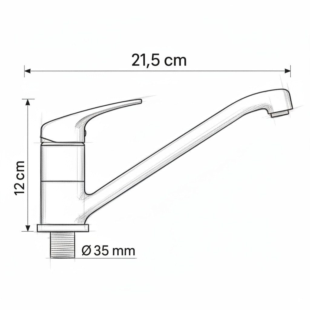 Faizee Möbel Küchenarmatur Armatur klein Spülbecken Einhebelmischer Wasserhahn für Küchen – Bild 5 von 5