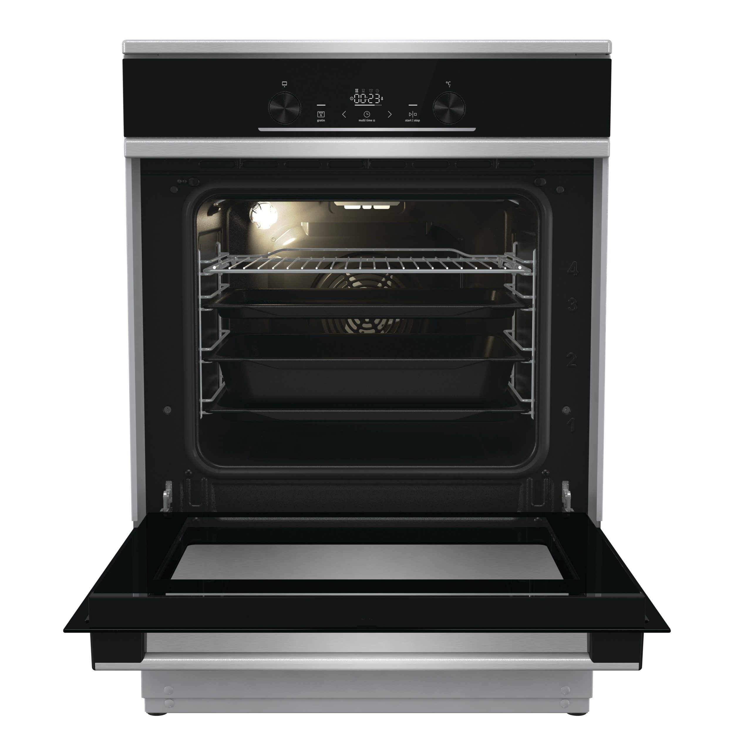 GORENJE Induktions-Standherd GEIT6E81XPG, Pyrolyse-Selbstreinigung, Induktions-Kochfeld