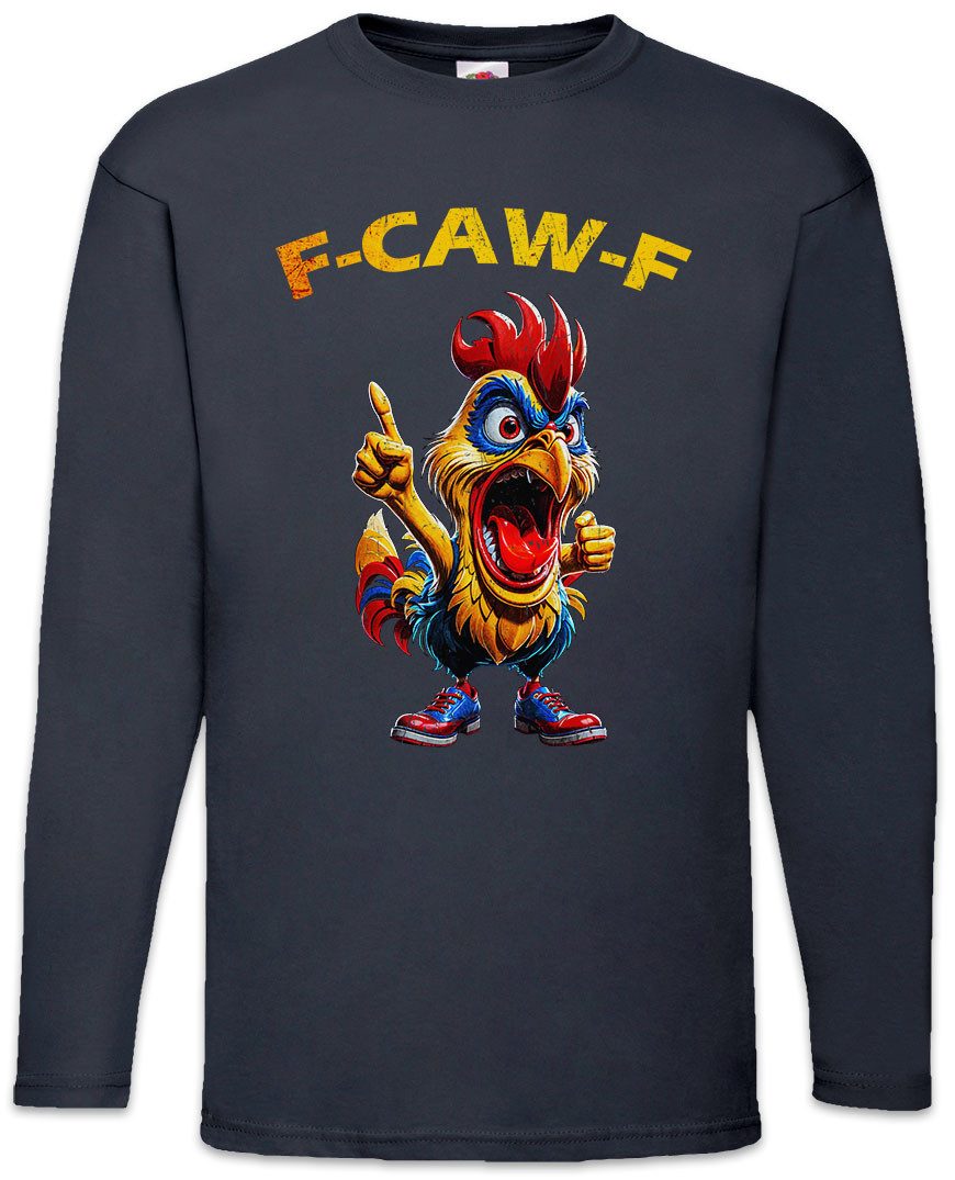 Langarmshirt F-CAW-F Rooster Langarm T-Shirt Crazy Wild Cocky Cock Hahn Chicken