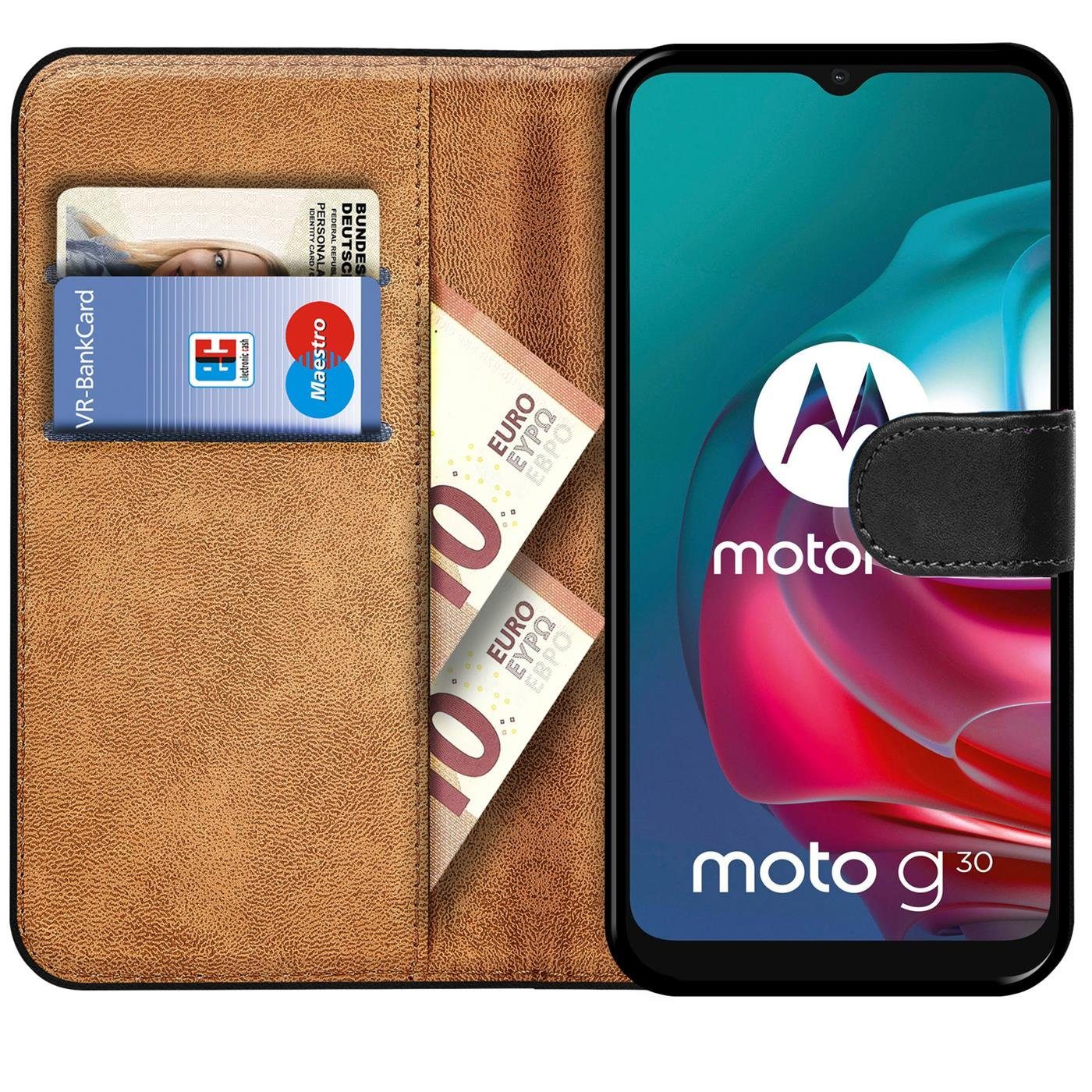 CoolGadget Handyhülle Book Case Handy Tasche für Motorola Moto G30 / G20 / G10 6,5 Zoll, Hülle Klapphülle Flip Cover OPPO A54 5G, A74 5G Schutzhülle stoßfest