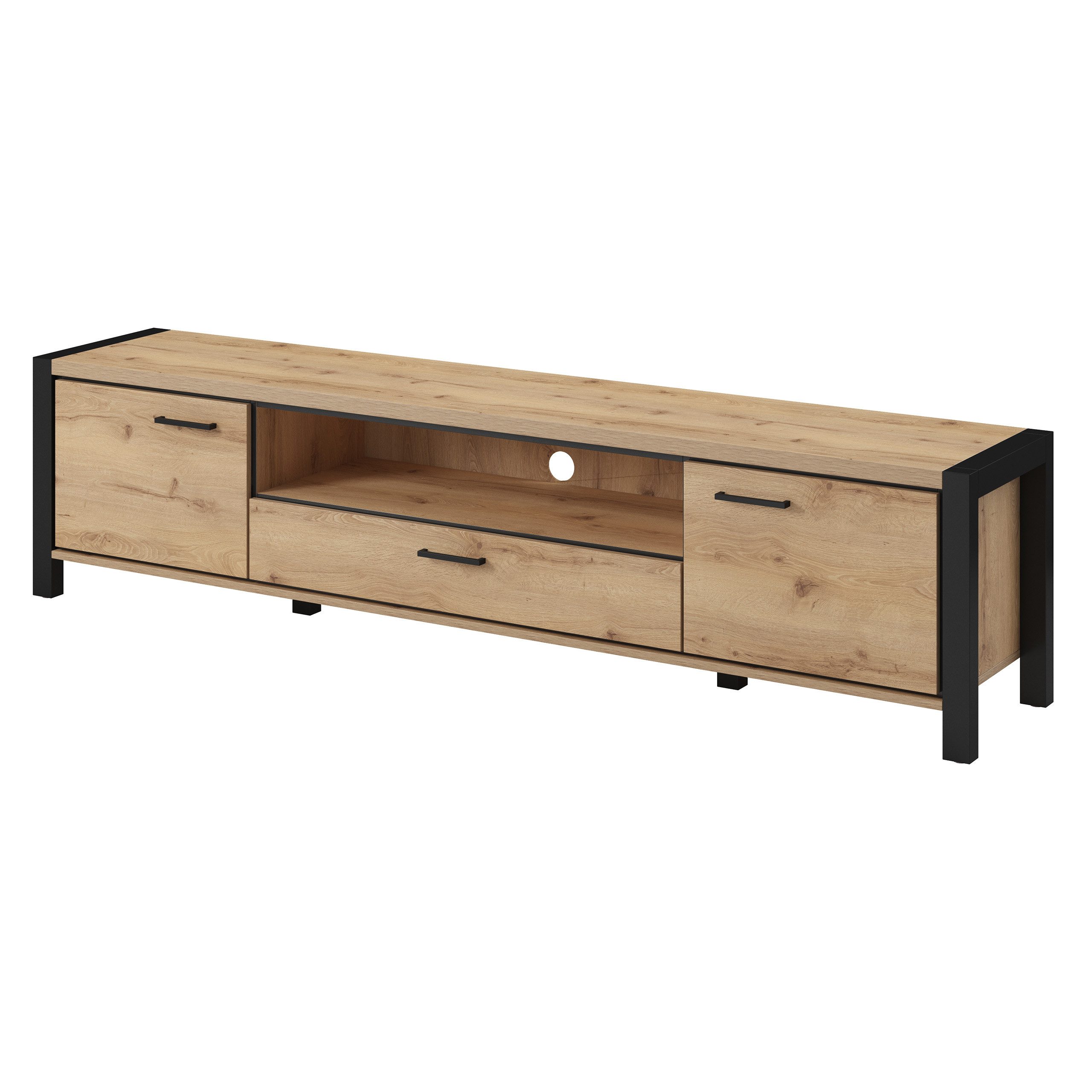 Masseno Lowboard Masseno TV-Schrank ATTIVO 210x41x50 cm braun