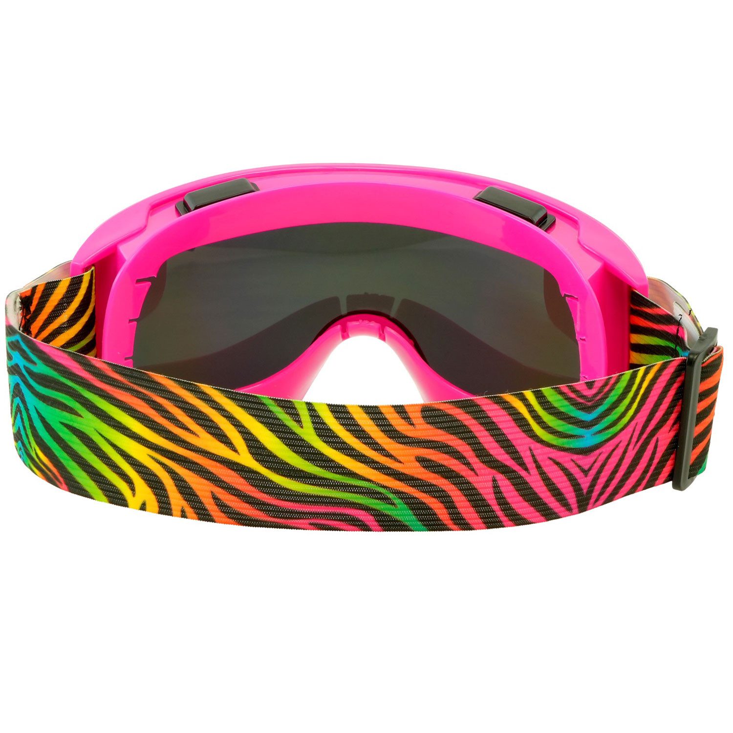 Widmann S.r.l. Verkleidungsmaske Party Skibrille zum 80er Jahre Kostüm, Pink Mehrf