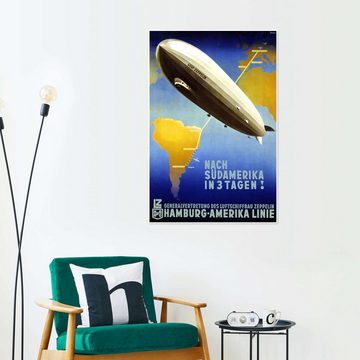 Posterlounge Poster Vintage Travel Collection, Hamburg Amerika Linie – Graf Zeppelin, Vintage Malerei