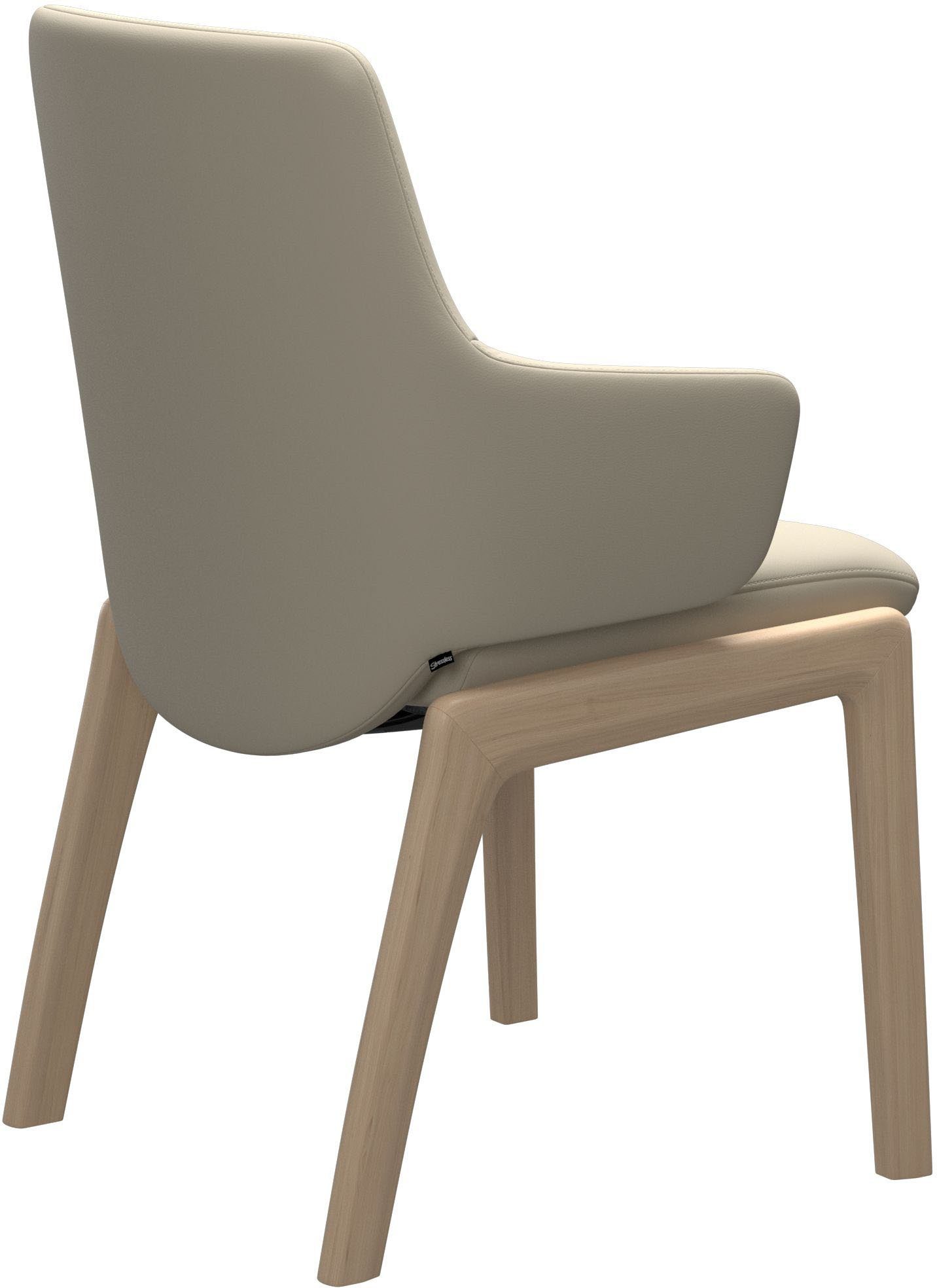 Stressless® Polsterstuhl Laurel, Low Back mit Armlehne, Größe L, abgerundete Beine in Eiche gekalkt