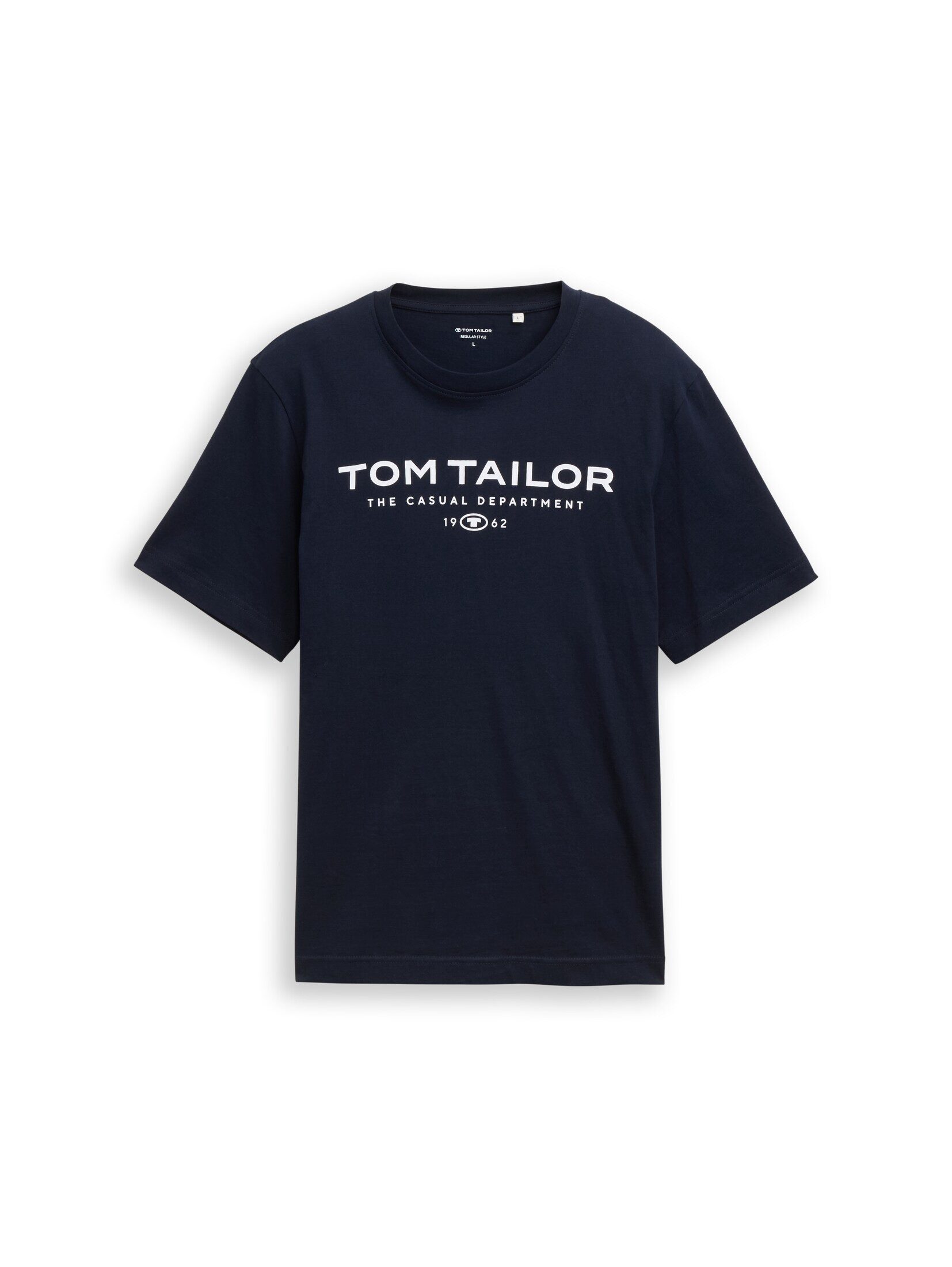 TOM TAILOR T-Shirt T-Shirt (im Einserpack) T-Shirt aus Baumwolle mit Logo-Print