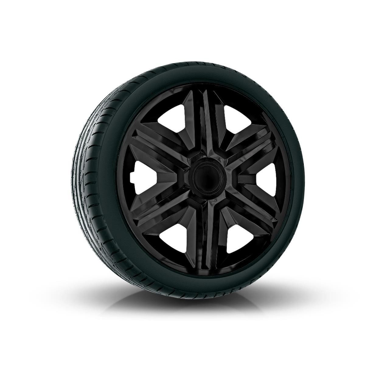 NRM Radkappe ACTION 15 Zoll in Schwarz, 15 in Zoll, (4-St) Radzierblenden für Stahlfelgen Колпаки Satz 4er Set 15"