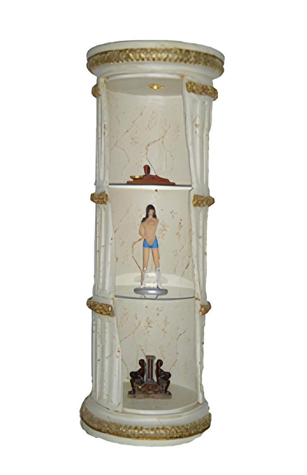 Relaxdays Regalsyste 4 Fächer, Standregal Kunststoff, Steckregal It Türen, Badregal, HxBxT