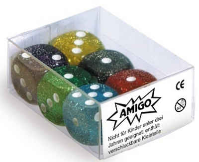 AMIGO Spiel, Würfel Glitter W06 Set gemischt (Spiel-Zubehör)