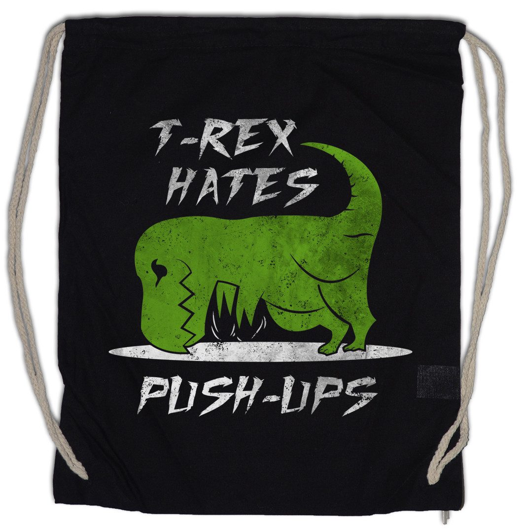 Turnbeutel T-Rex Hates Push-Up Turnbeutel Tyrannosaurus Rex T-Rex Dinosaurier