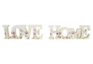 Home-trends24.de Deko-Schriftzug Deko Schriftzug Home 2tlg Weiß Love Home Objekt Romantisch (2 St)