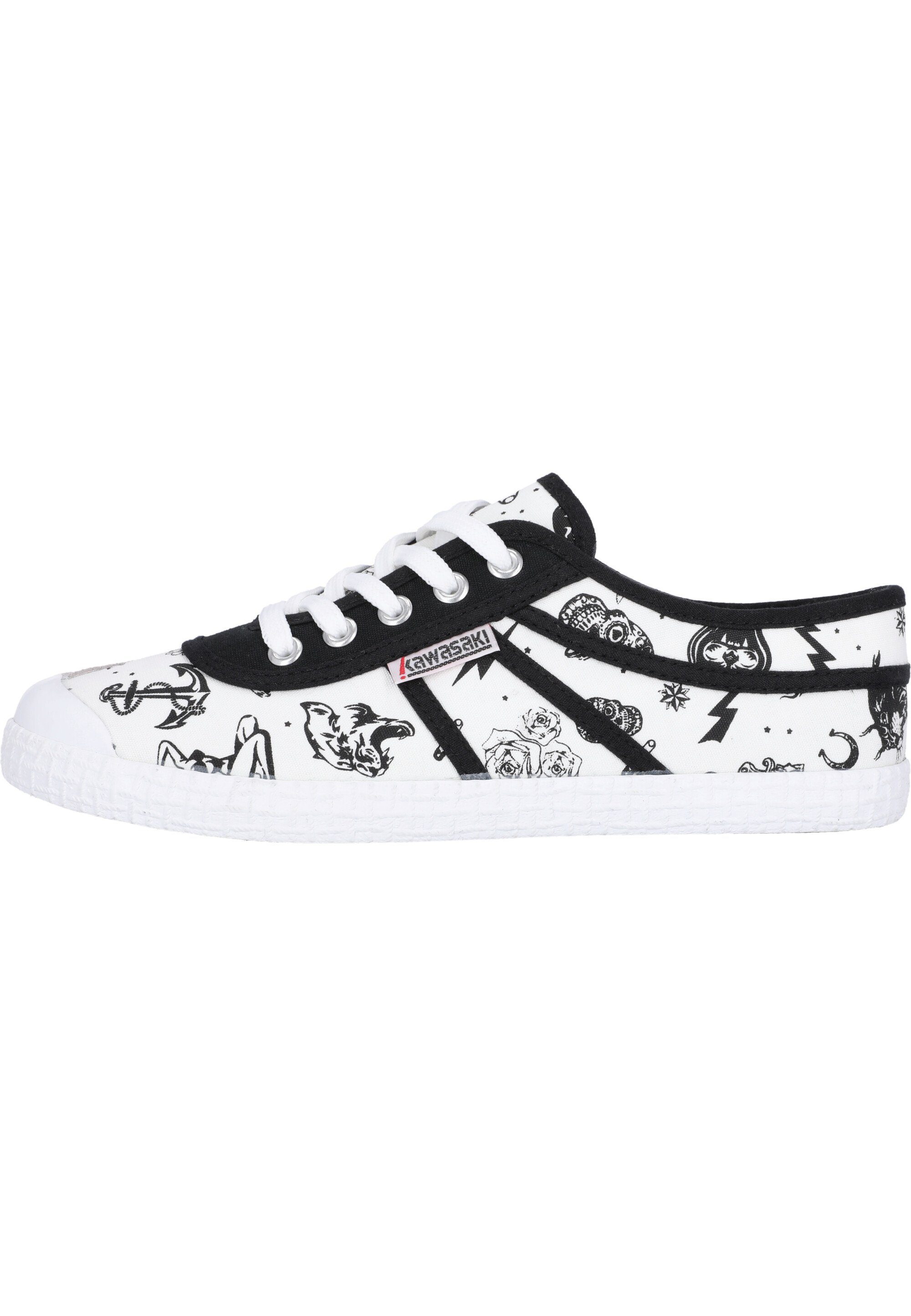 Kawasaki Tattoo Slipper mit coolen Tattoo-Print