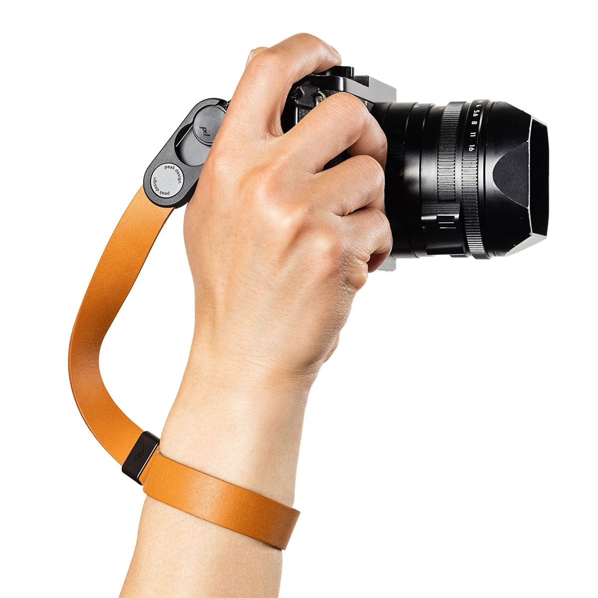 Peak Design Tragegurt Cuff Handschlaufe Leather - Amber (Hellbraun)