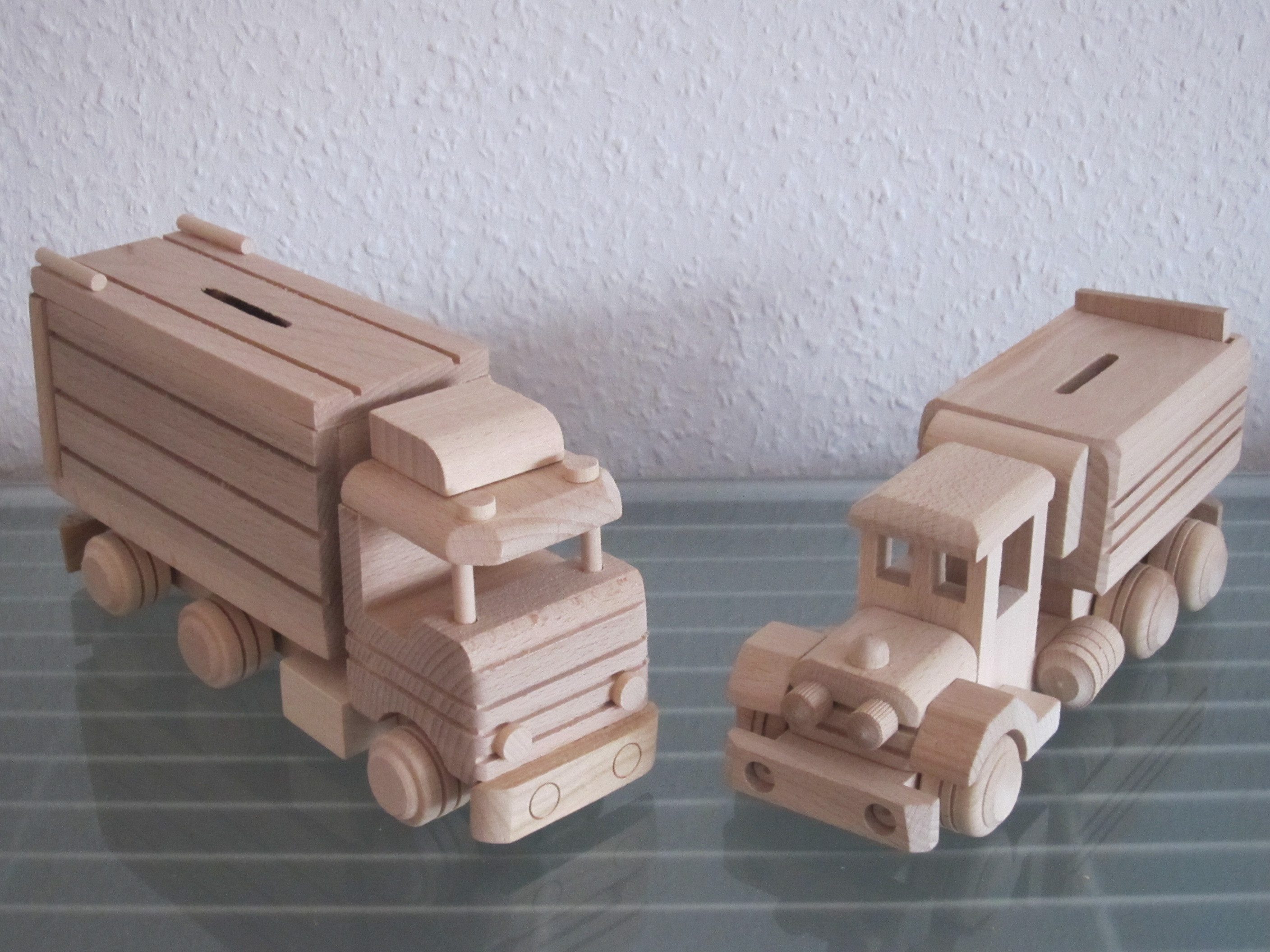 Holzprodukte Spardose LKW Oldtimer Truck Spardose Holz Laster Lastwagen Auto Modellauto