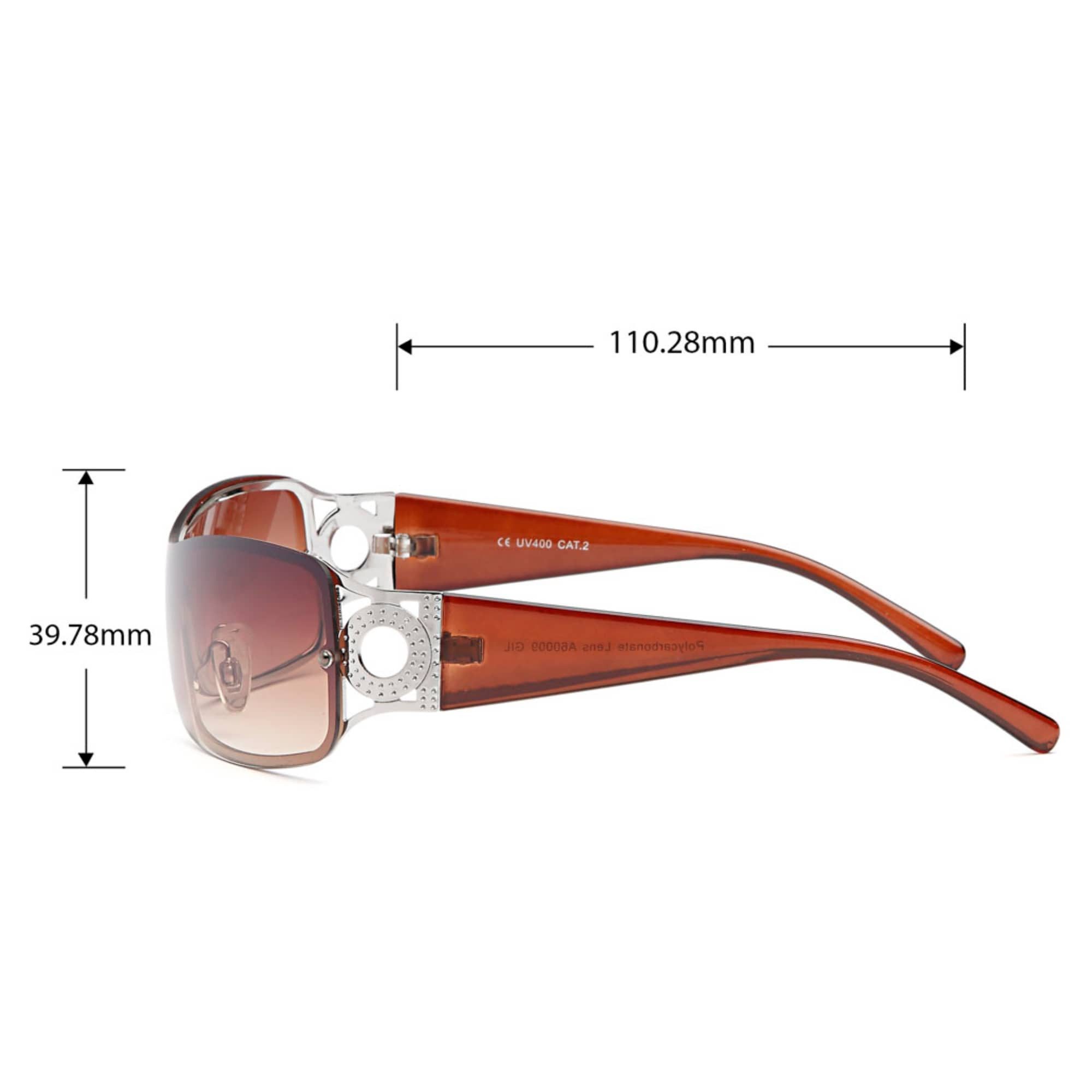 BEZLIT Eyewear Monoscheibensonnenbrille Damen Monoscheiben Sonnenbrille (1-St) mit verziertem Bügel – Bild 5 von 5