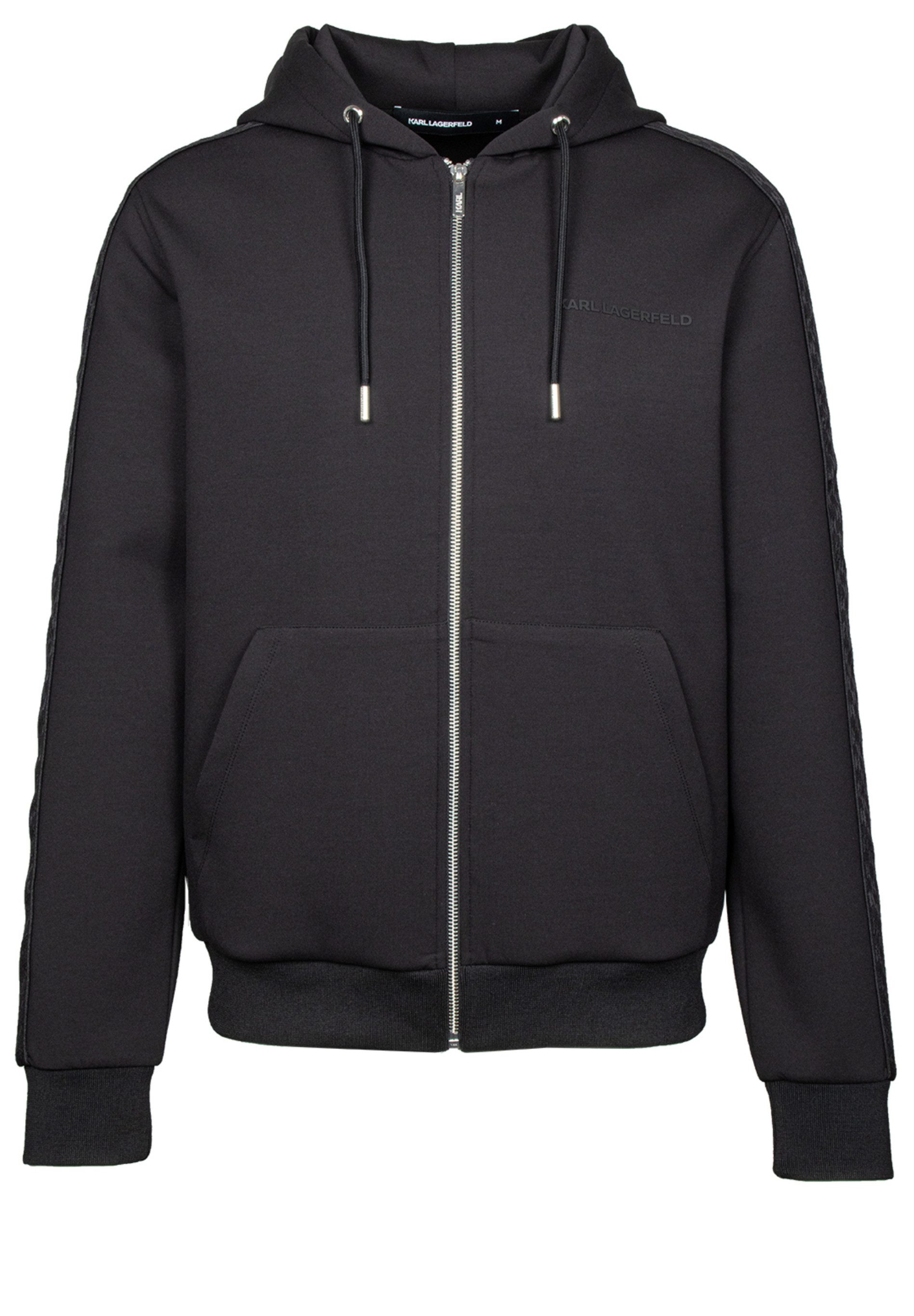 LAGERFELD Sweatjacke mit seitlichem Logo-Streifen (1-tlg)
